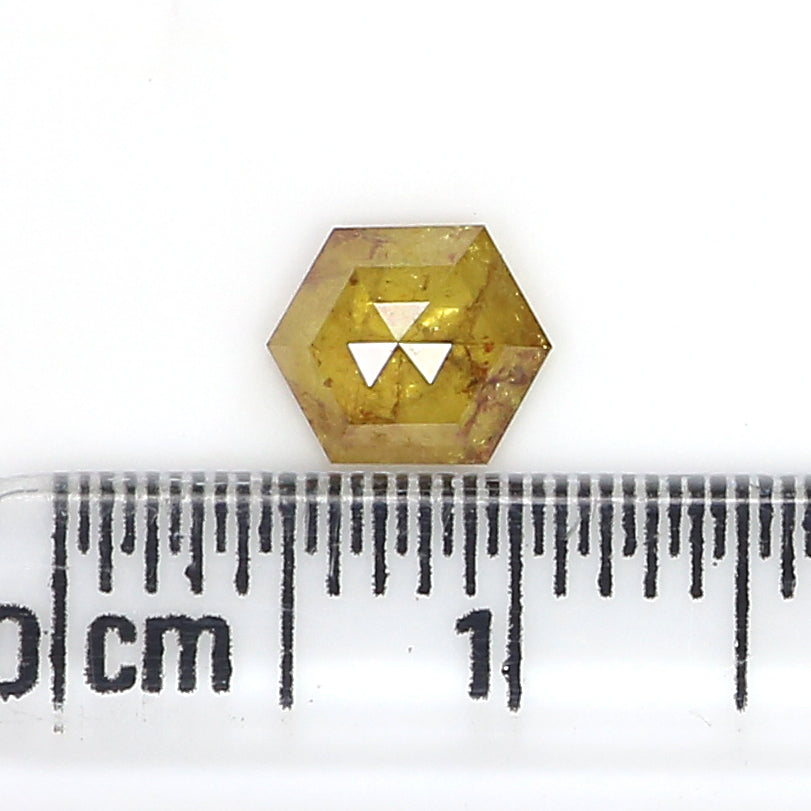 0.64 CT Natural Loose Hexagon Diamond Yellow Color Diamond Natural Loose Diamond 5.50 MM Hexagon Cut Diamond Hexagon Shape Diamond KQ1278