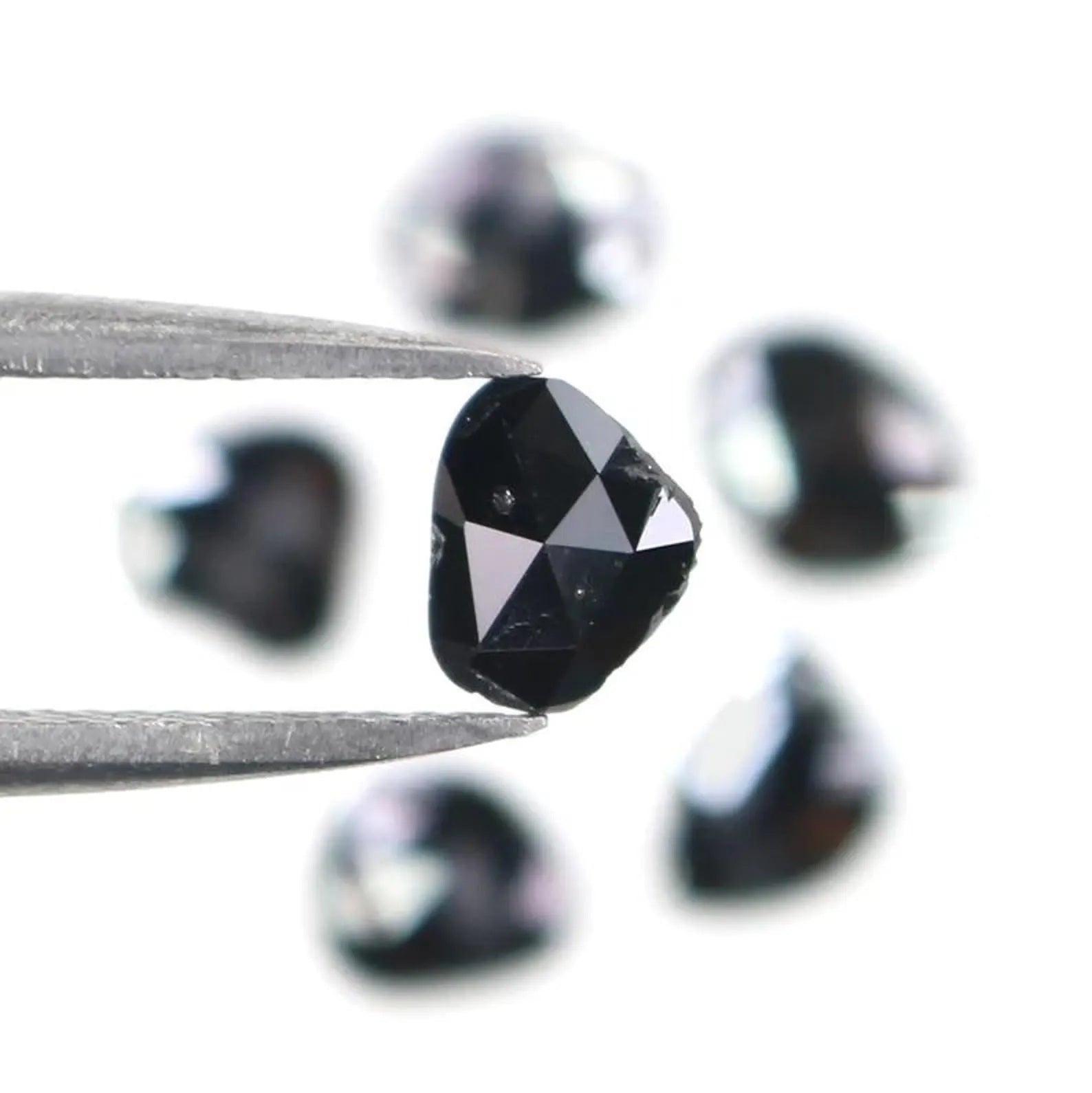 1.58 CT Natural Loose Slice Shape Diamond Black Color Irregular Diamond 6.15 MM Natural Diamond Black Color Slice Rose Cut Diamond NQ2190