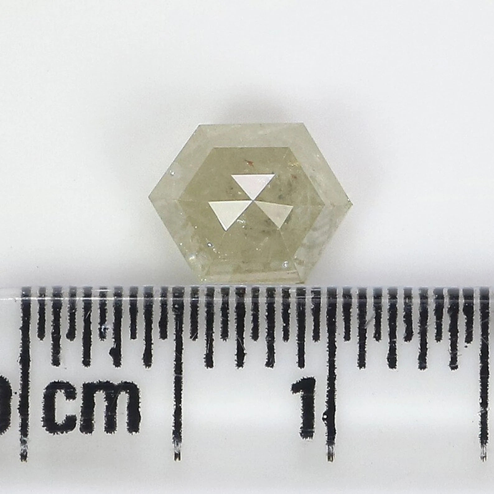0.98 CT Natural Loose Hexagon Shape Diamond Grey Color Hexagon Diamond 6.70 MM Natural Diamond Grey Color Hexagon Rose Cut Diamond NQ8270