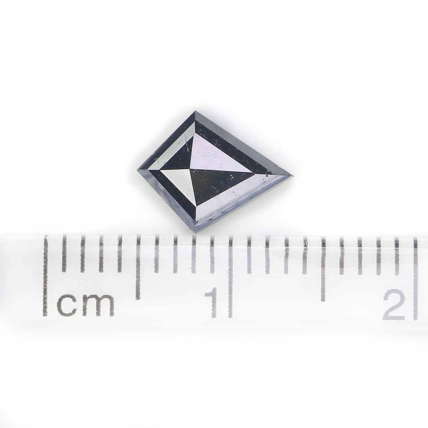 0.81 CT Natural Loose Kite Shape Diamond Black Color Kite Cut Diamond 8.55 MM Natural Loose Black Color Diamond Kite Rose Cut Diamond N2603