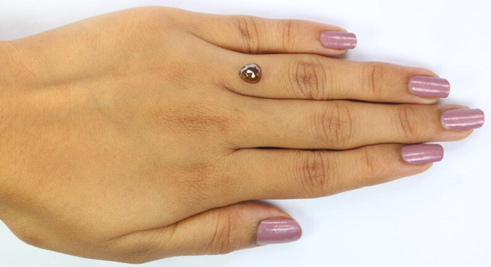 1.90 CT Natural Loose Heart Shape Diamond Brown Color Heart Cut Diamond 7.05 MM Natural Diamond Brown Color Heart Rose Cut Diamond NQ2393