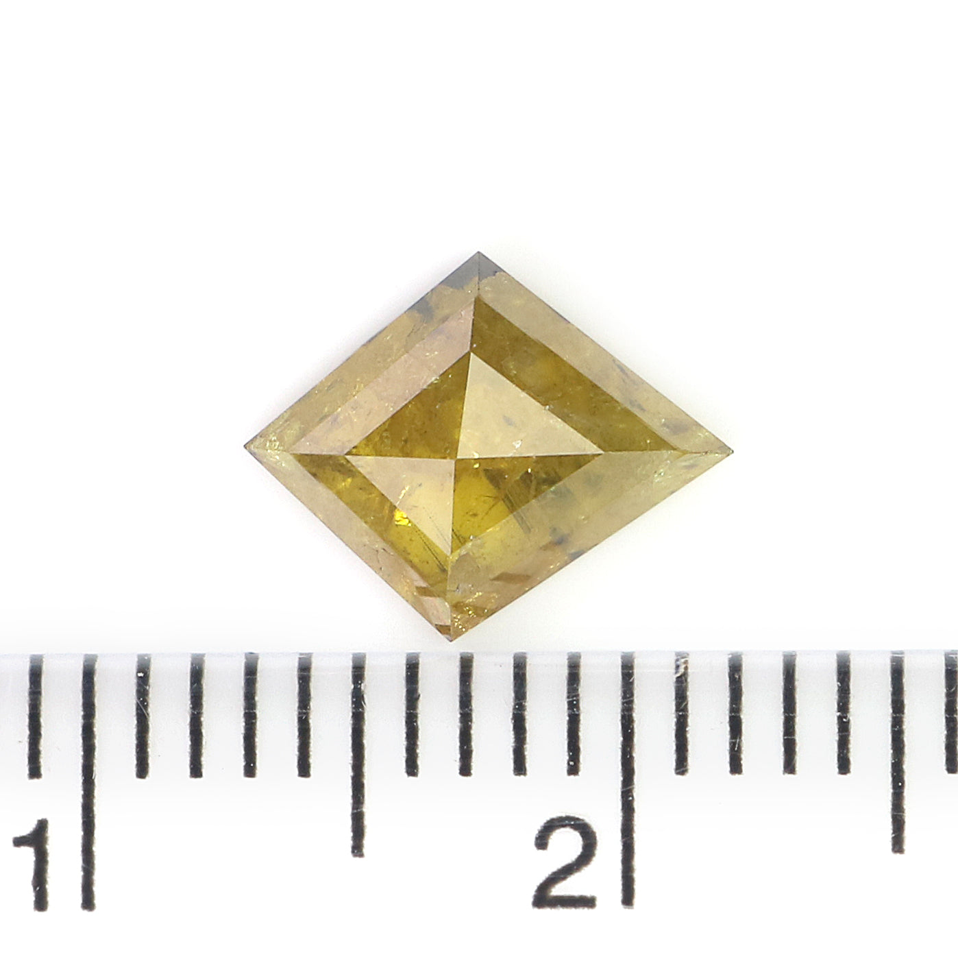 0.99 CT Natural Loose Kite Shape Diamond Yellow Color Kite Diamond 9.10 MM Natural Loose Yellow Color Diamond Kite Rose Cut Diamond N2662