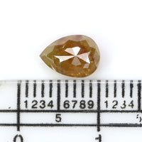 Natural Loose Pear Diamond, Brown Color Pear Cut Diamond, Natural Loose Diamond, Pear Rose Cut Diamond, 1.26 CT Pear Shape Diamond KDL2848