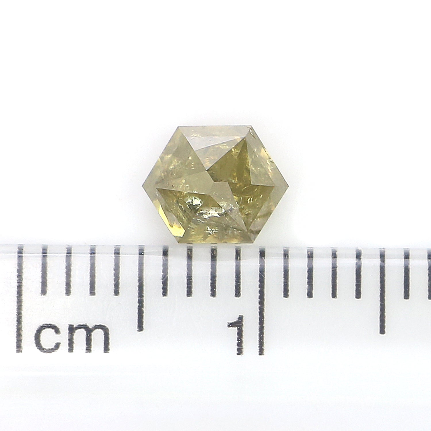 0.95 CT Natural Loose Hexagon Shape Diamond Yellow Color Hexagon Cut Diamond 6.10 MM Natural Green Hexagon Brilliant Cut Diamond LQ2509