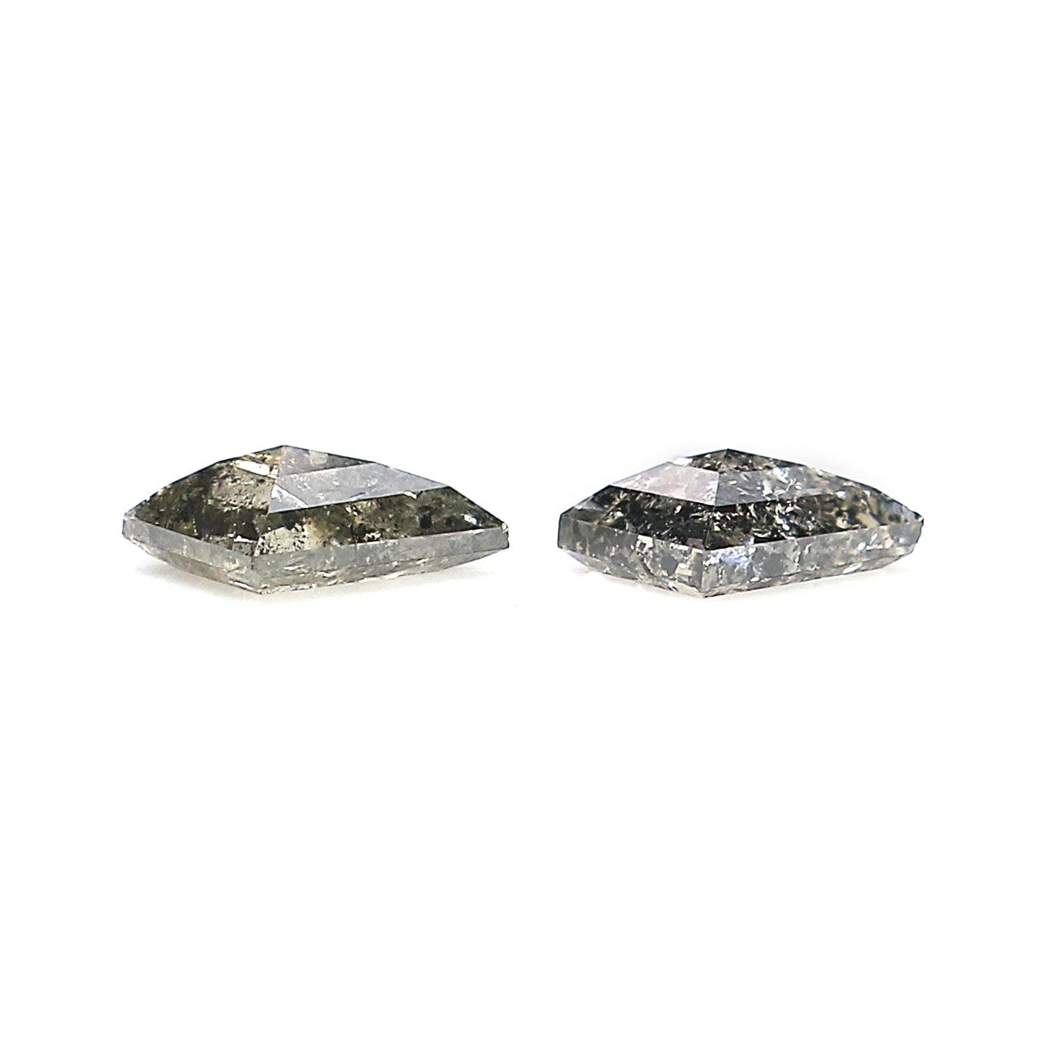 0.50 CT Natural Loose Kite Cut Pair Diamond Salt And Pepper Kite Shape Diamond 5.50 MM Natural Black Grey Color Kite Rose Cut Diamond LQ2881
