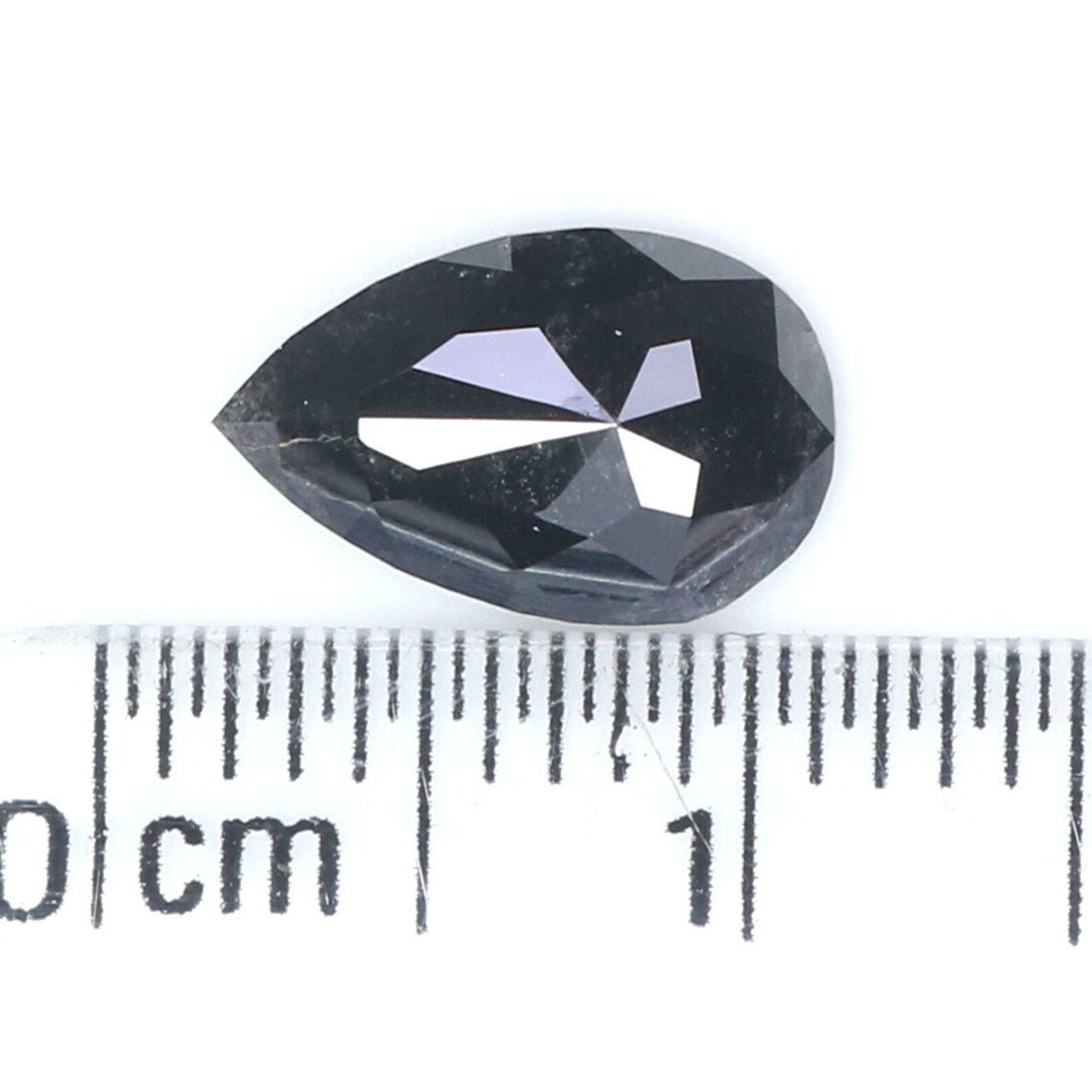 1.23 CT Natural Loose Pear Shape Diamond Salt And Pepper Pear Diamond 9.60 MM Natural Loose Black Grey Color Pear Rose Cut Diamond NQ2028
