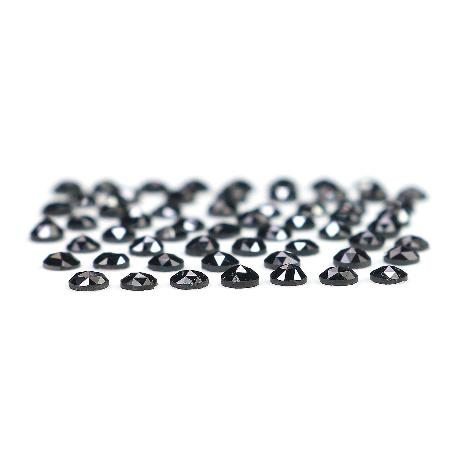 3.22 CT Natural Loose Round Rose Cut Diamond Black Color Round Shape Diamond 2.30 MM Natural Loose Black Color Round Rose Cut Diamond LQ1840
