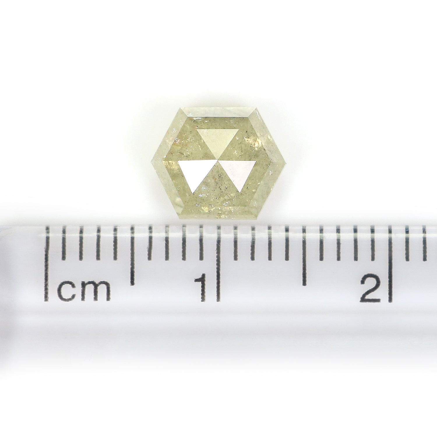 1.77 CT Natural Loose Hexagon Cut Diamond Salt And Pepper Hexagon Diamond 7.90 MM Natural Grey Color Diamond Hexagon Cut Diamond L3464