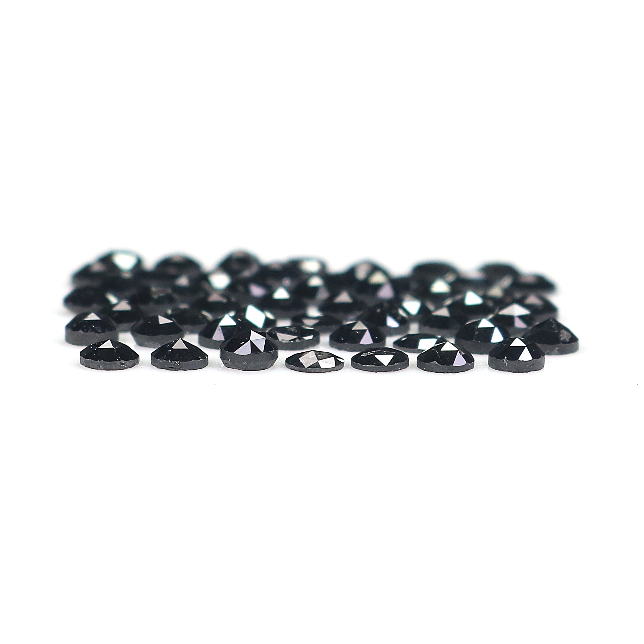 4.57 CT Natural Loose Round Rose Cut Diamond Black Color Round Shape Diamond 2.70 MM Natural Loose Black Color Round Rose Cut Diamond LQ1763