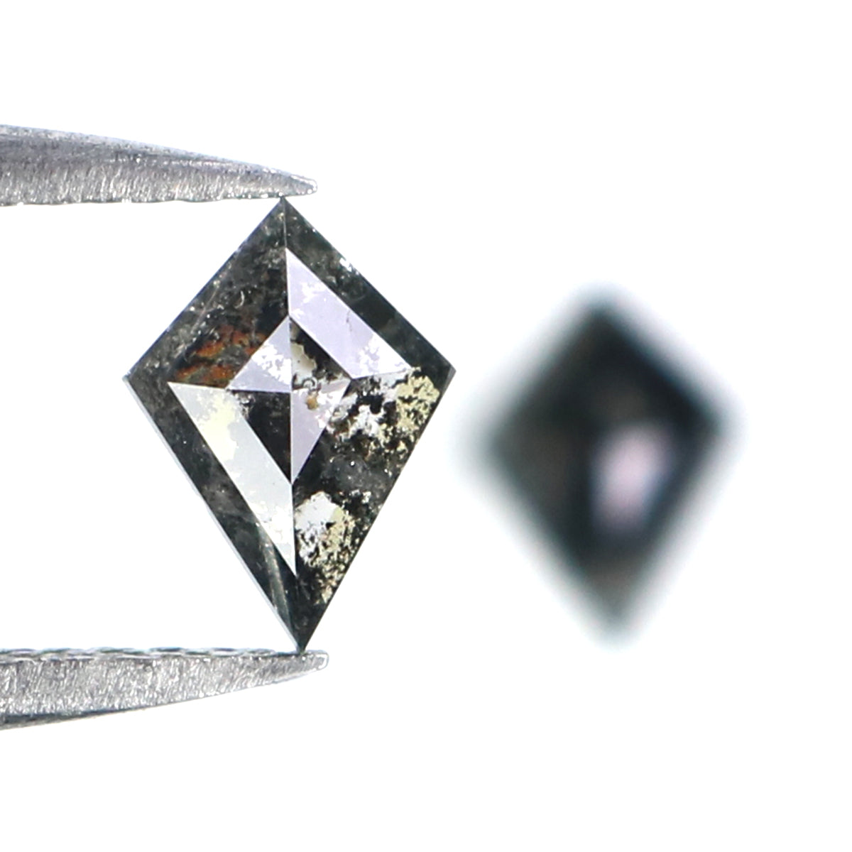 Natural Loose Kite Diamond, Salt And Pepper Kite Diamond, Natural Loose Diamond, Kite Rose Cut Diamond, Kite Cut, 0.66 CT Kite Shape KDL2801