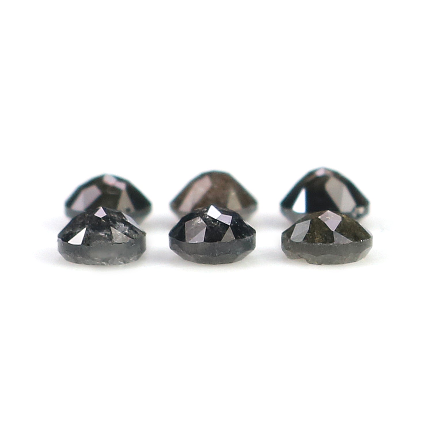 1.04 Ct Natural Loose Round Rose Cut Diamond Salt And Pepper Round Diamond 3.10 MM Natural Black Grey Color Round Rose Cut Diamond KR1379