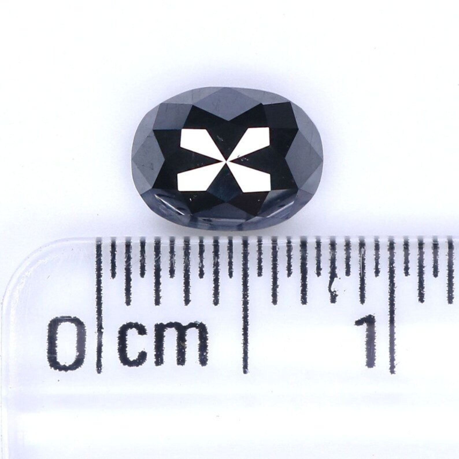 0.84 CT Natural Loose Oval Shape Diamond Black Color Oval Cut Diamond 6.55 MM Natural Loose Diamond Black Oval Shape Rose Cut Diamond QN1977