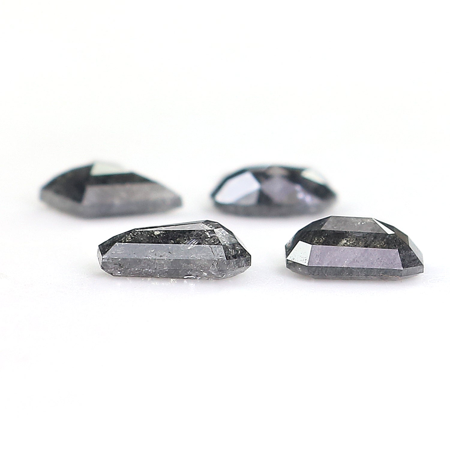 2.06 CT Natural Loose Mix Shape Diamond Salt And Pepper Mix Shape Diamond 5.95 MM Natural Black Grey Color Mix Shape Rose Cut Diamond QL797