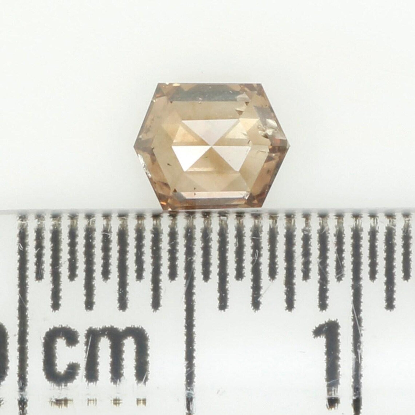 0.37 Ct Natural Loose Hexagon Shape Diamond Brown Color Hexagon Cut Diamond 4.65 MM Natural Loose Diamond Hexagon Rose Cut Diamond NQ1328