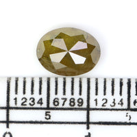 Natural Loose Oval Diamond, Yellow Color Oval Diamond, Natural Loose Diamond, Oval Rose Cut Diamond, 1.80 CT Oval Shape Diamond L2837