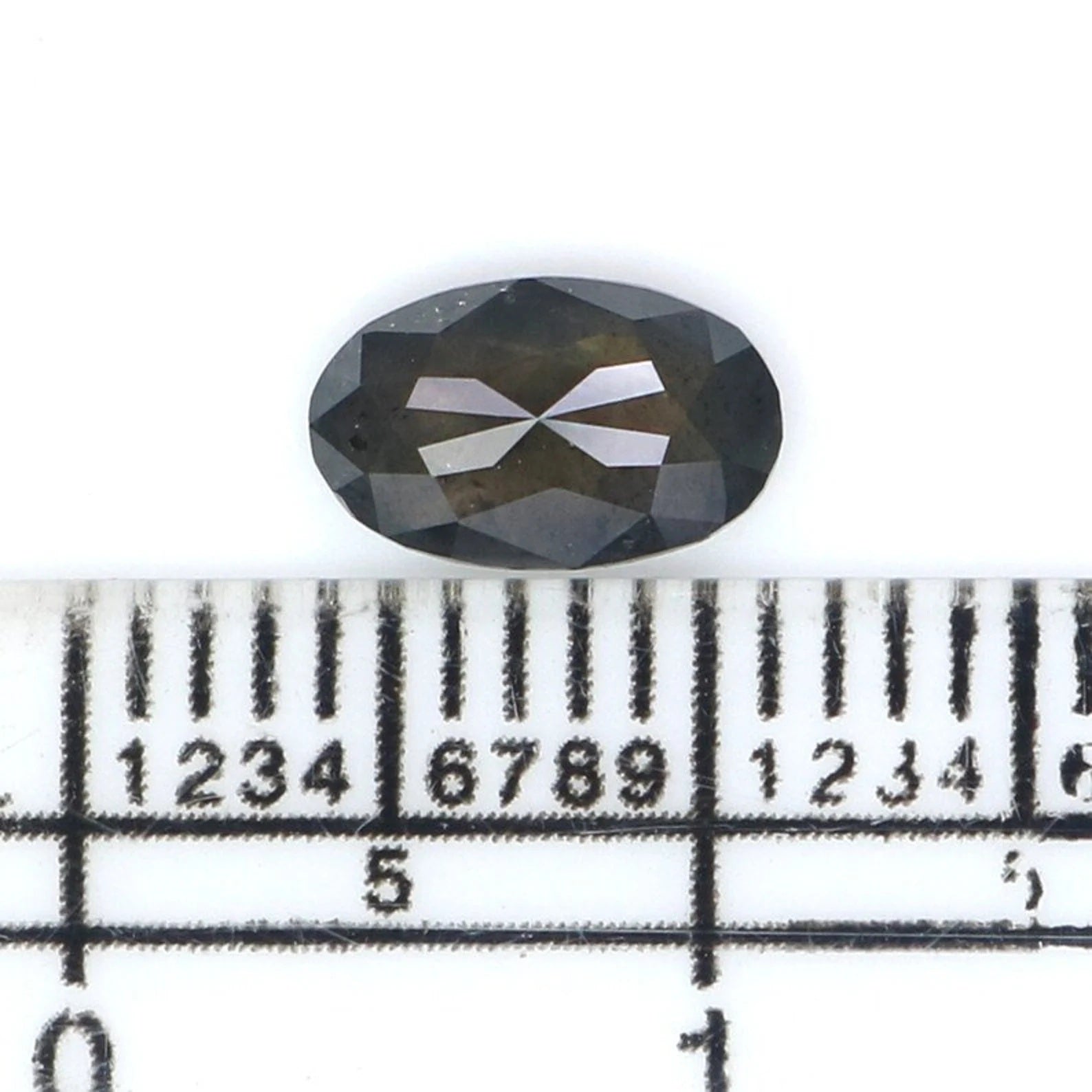 0.77 Ct Natural Loose Oval Shape Diamond Salt And Pepper Oval Diamond 7.60 MM Natural Diamond Black Grey Color Oval Rose Cut Diamond NQ804