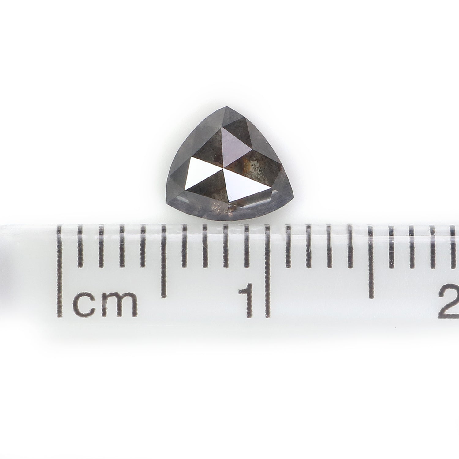 0.71 CT Natural Loose Triangle Shape Diamond Salt And Pepper Triangle Cut Diamond 6.05 MM Black Grey Color Triangle Rose Cut Diamond LQ8205