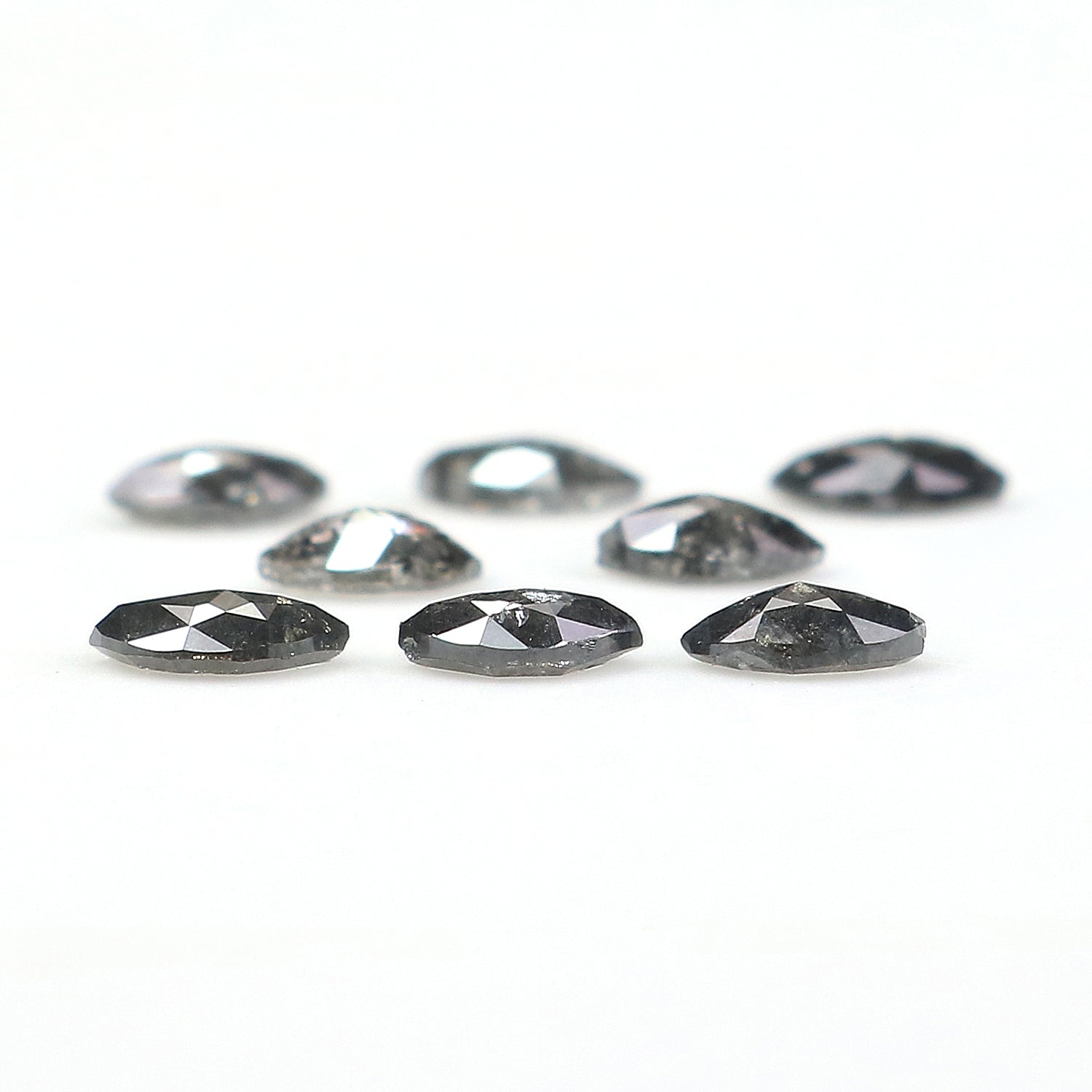 Natural Loose Marquise Salt And Pepper Diamond Black Grey Color 1.12 CT 4.26 MM Marquise Shape Rose Cut Diamond KDL2666