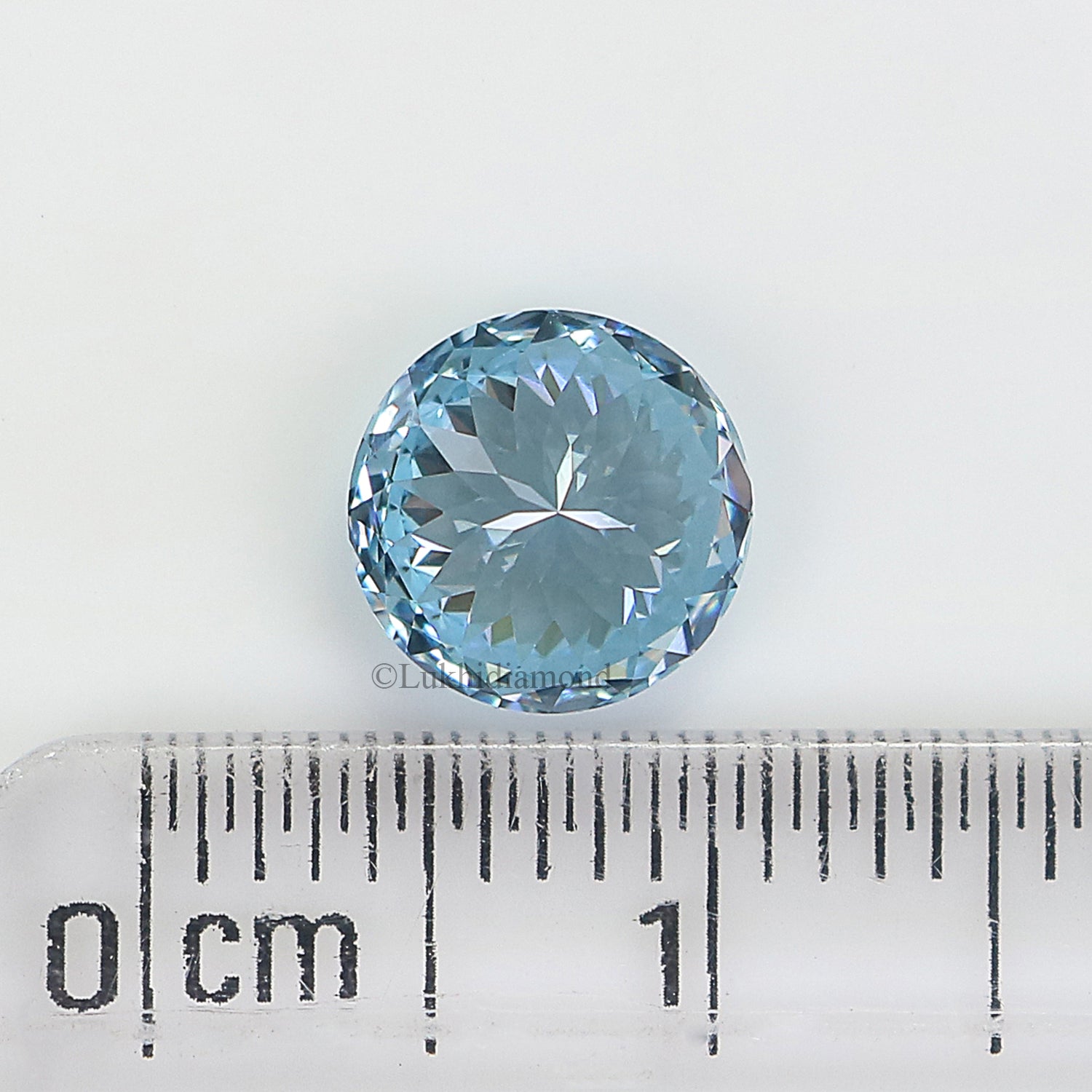 1.30 CT IGI Certified Round Portuguese Cut Diamond Fancy Vivid Blue Color VS1 Clarity Lab Grown Created Round Modified CVD Diamond L3297