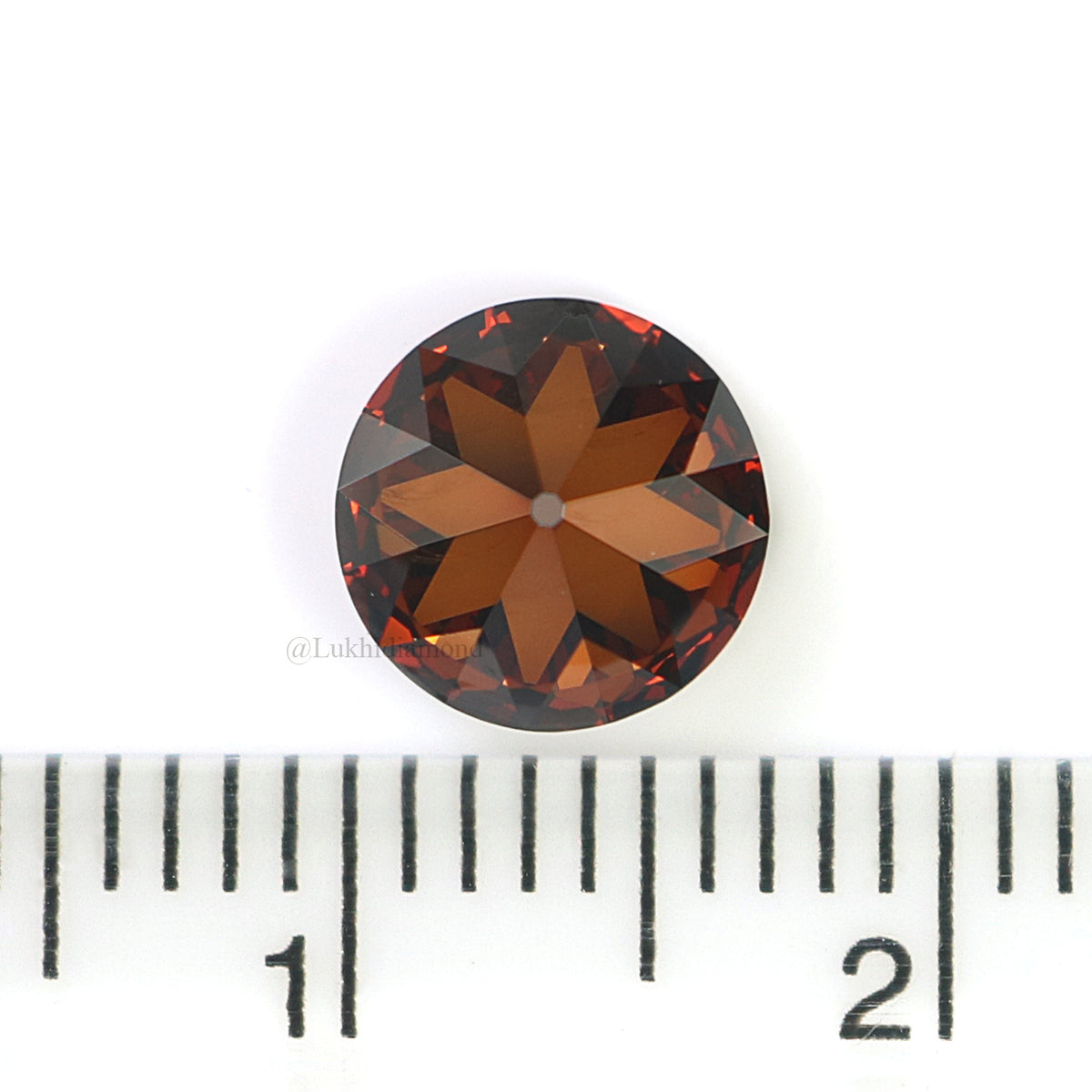 1.56 CT IGI Certified Round Old European Cut Diamond Fancy Deep Orange Color VS1 Clarity Lab Grown Diamond Lab Created Lab Diamond L3663