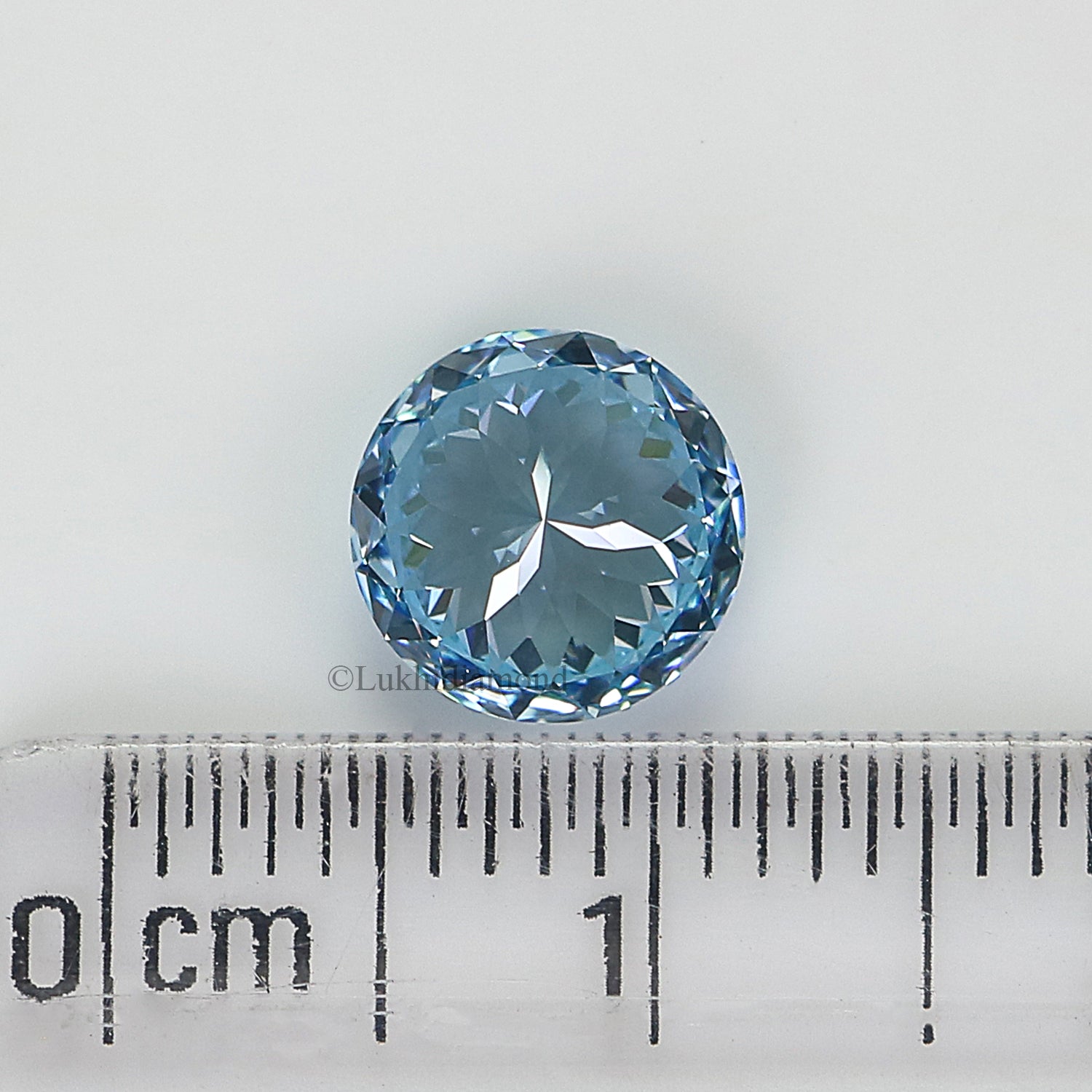 1.39 CT IGI Certified Round Portuguese Cut Diamond Fancy Vivid Blue Color VS1 Clarity Lab Grown Created Round Mixed Cut CVD Diamond L3290