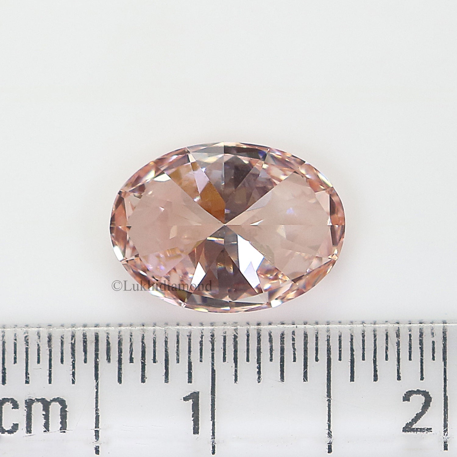 2.26 CT IGI Certified Oval Brilliant Cut Diamond Fancy Intense Pink Color VS1 Clarity Diamond Lab Grown Diamond Lab Created Diamond L3289