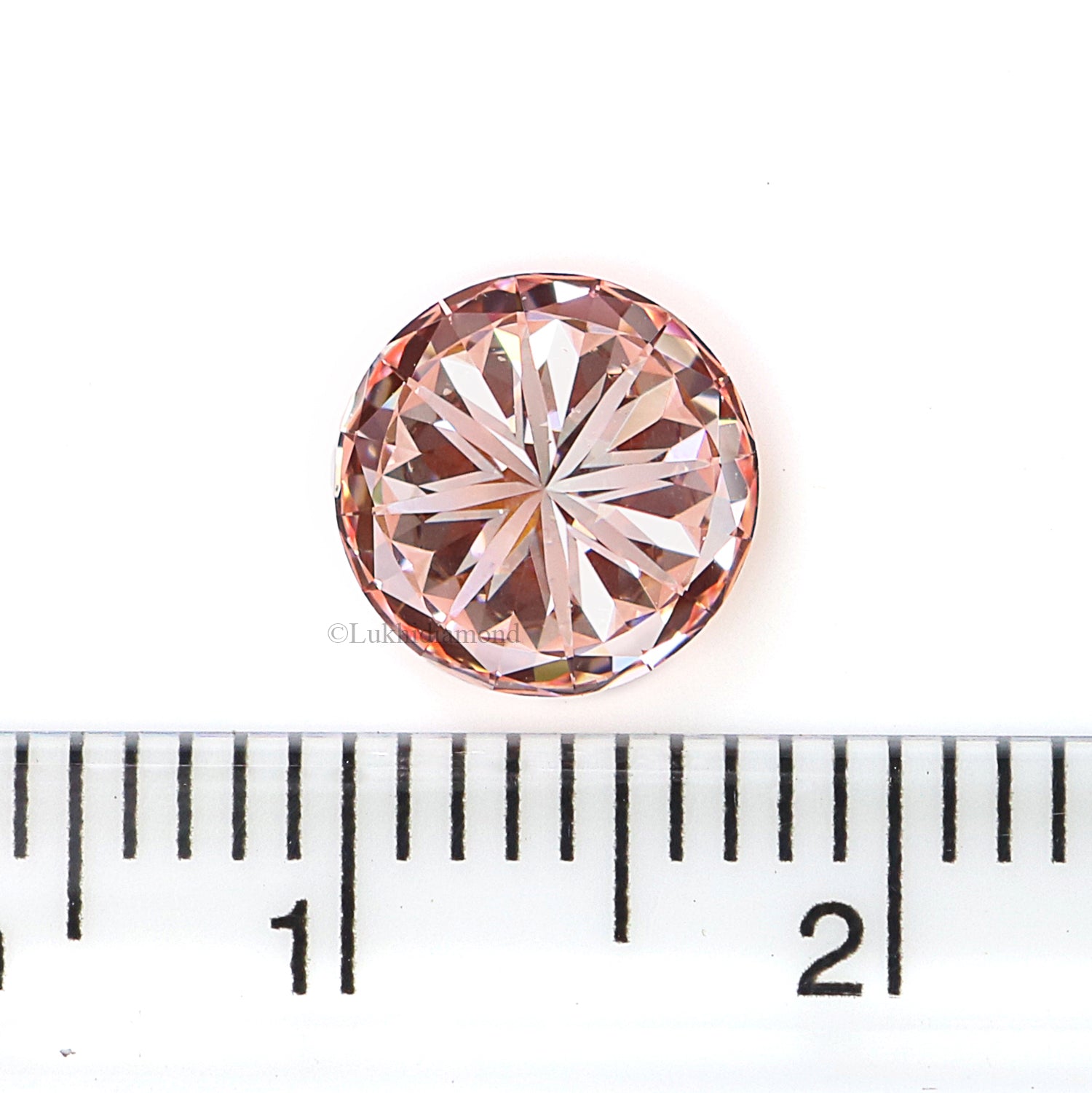 1.65 CT IGI Certified Round Brilliant Cut Fancy Intense Pink Color VS2 Clarity Diamond Lab Grown Diamond Lab Created Round CVD Diamond L3584