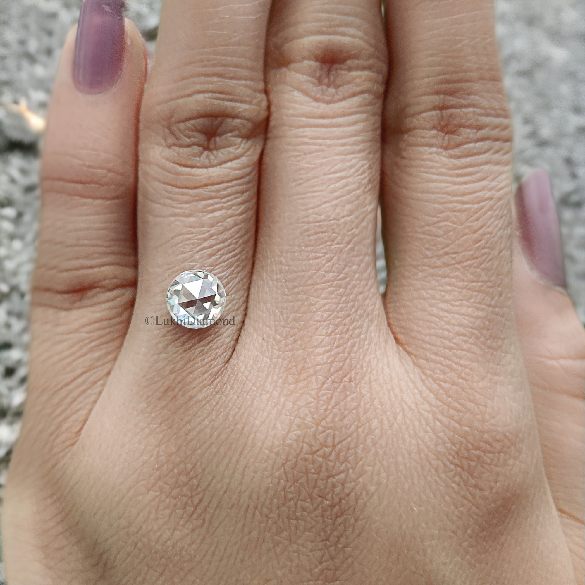 Round Rose Cut Loose White Moissanite Stone 6.5,7,8,9,10,11,12 MM Vintage Antique Handcrafted Eye Clean Moissanite Engagement Gift Ring Q144