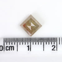 Natural Loose Kite Diamond, Grey Color Kite Diamond, Natural Loose Diamond, Kite Rose Cut Diamond, Kite Cut, 1.51 CT Kite Shape KDL9612