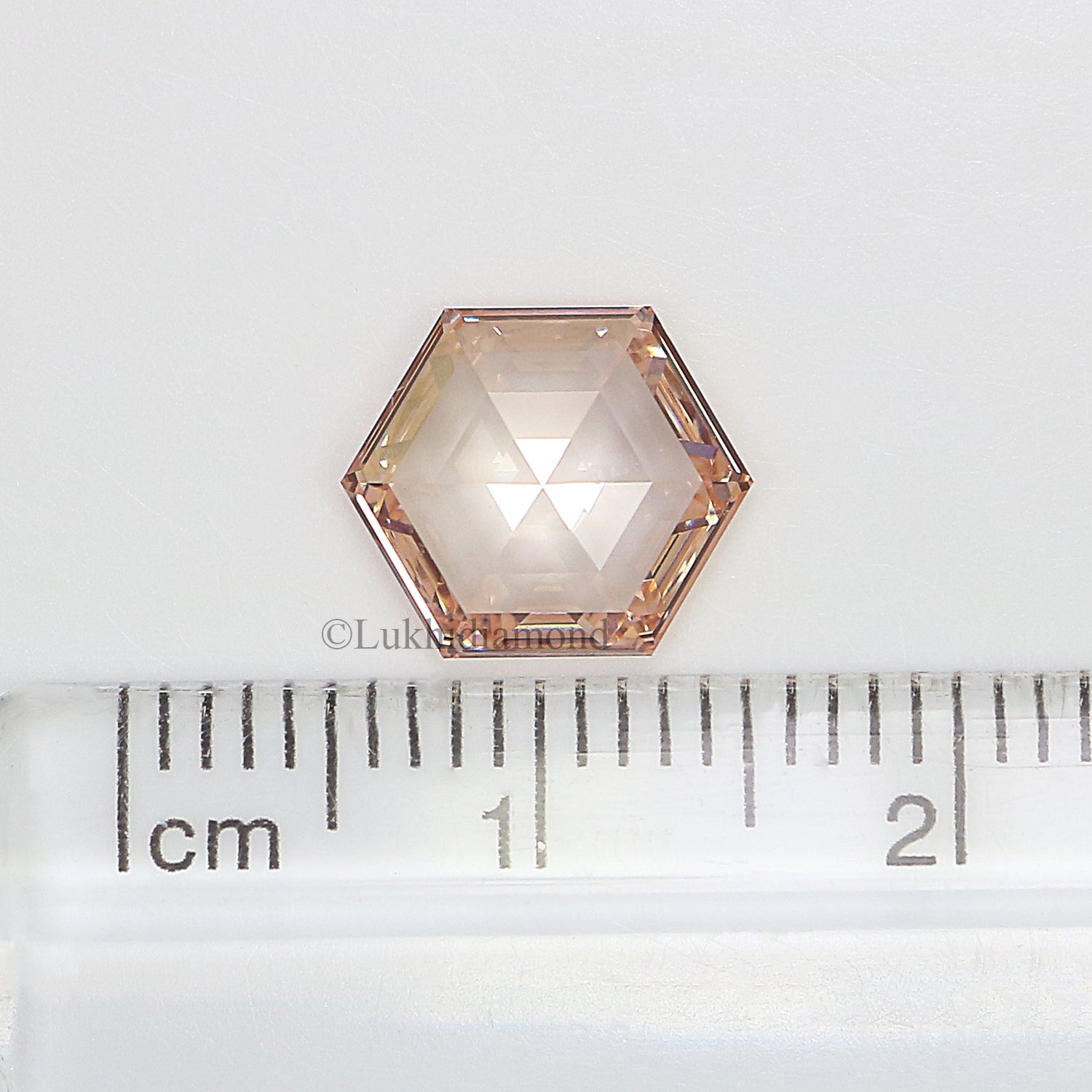 2.08 CT IGI Certified Hexagonal Step Cut Diamond Fancy Intense Pink Color VS1 Clarity Lab Grown Diamond Lab Created Hexagon Diamond L3332