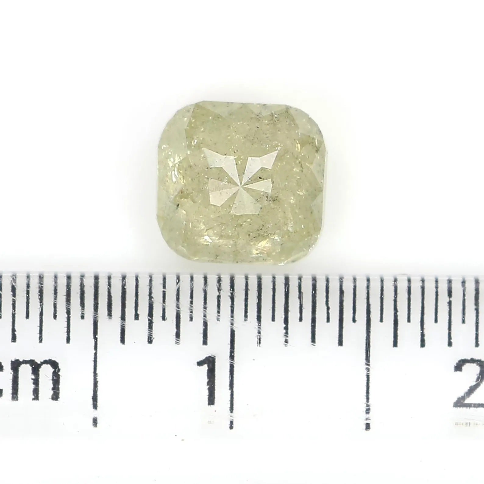 1.35 CT Natural Loose Cushion Diamond Yellow Color Cushion Diamond 6.20 MM Natural Loose Diamond Grey Color Cushion Rose Cut Diamond NQ7868