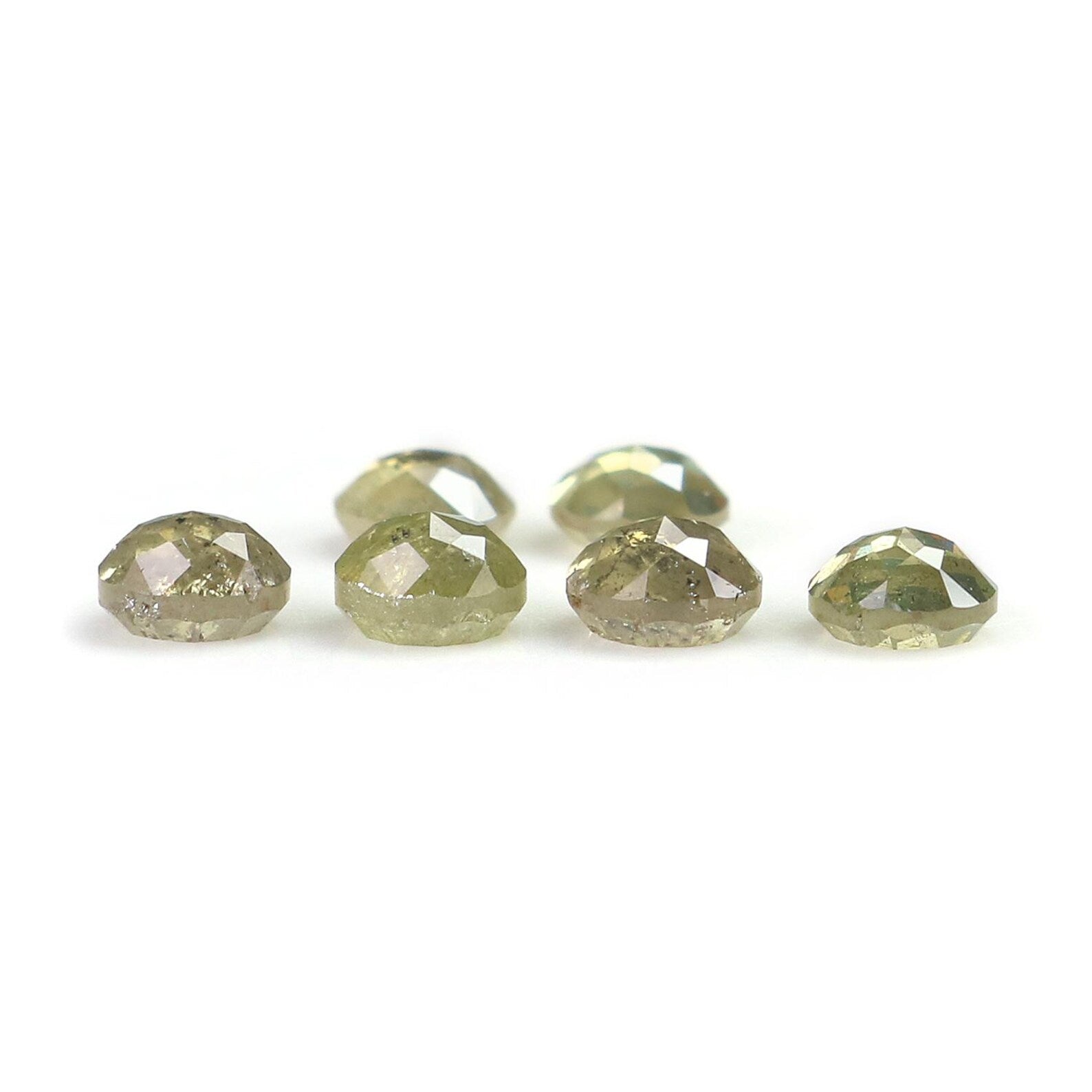 1.44 CT Natural Loose Round Shape Diamond Grey Color Round Diamond 3.50 MM Natural Loose Diamond Green Color Round Rose Cut Diamond NQ658