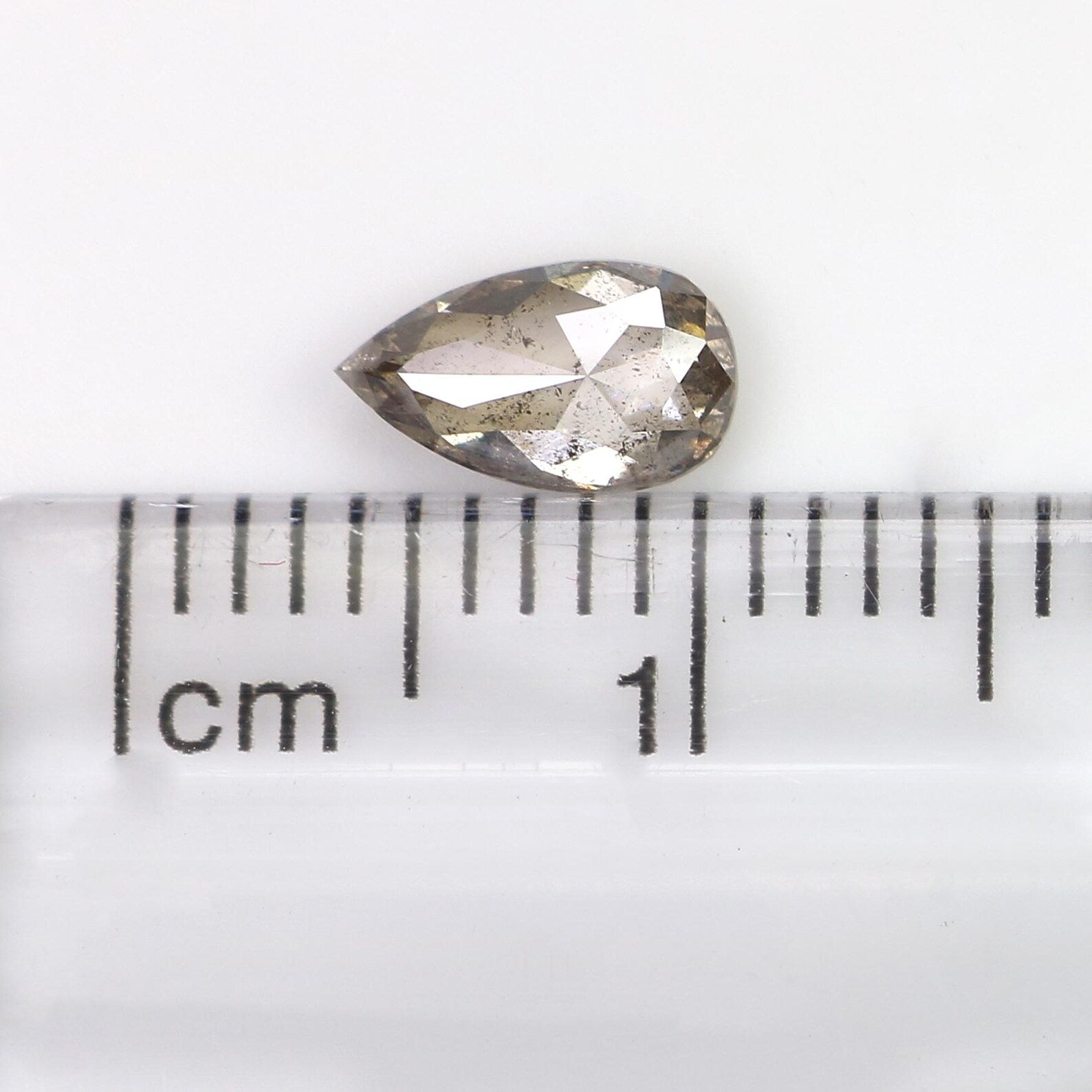 0.56 CT Natural Loose Pear Shape Diamond Salt And Pepper Pear Cut Diamond 7.00 MM Natural Loose Diamond Pear Shape Rose Cut Diamond NQ826