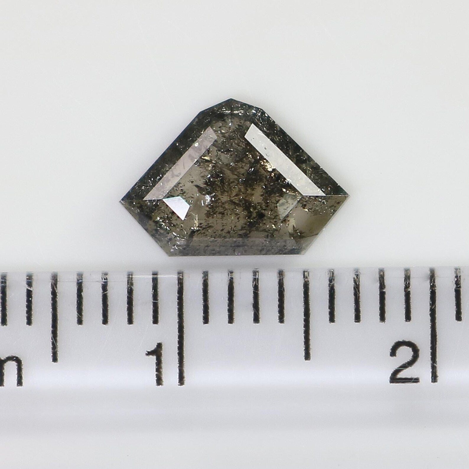 0.82 Ct Natural Loose Shield Shape Diamond Black Grey Color Shield Diamond 6.25 MM Natural Loose Salt And Pepper Shield Cut Diamond QN9450