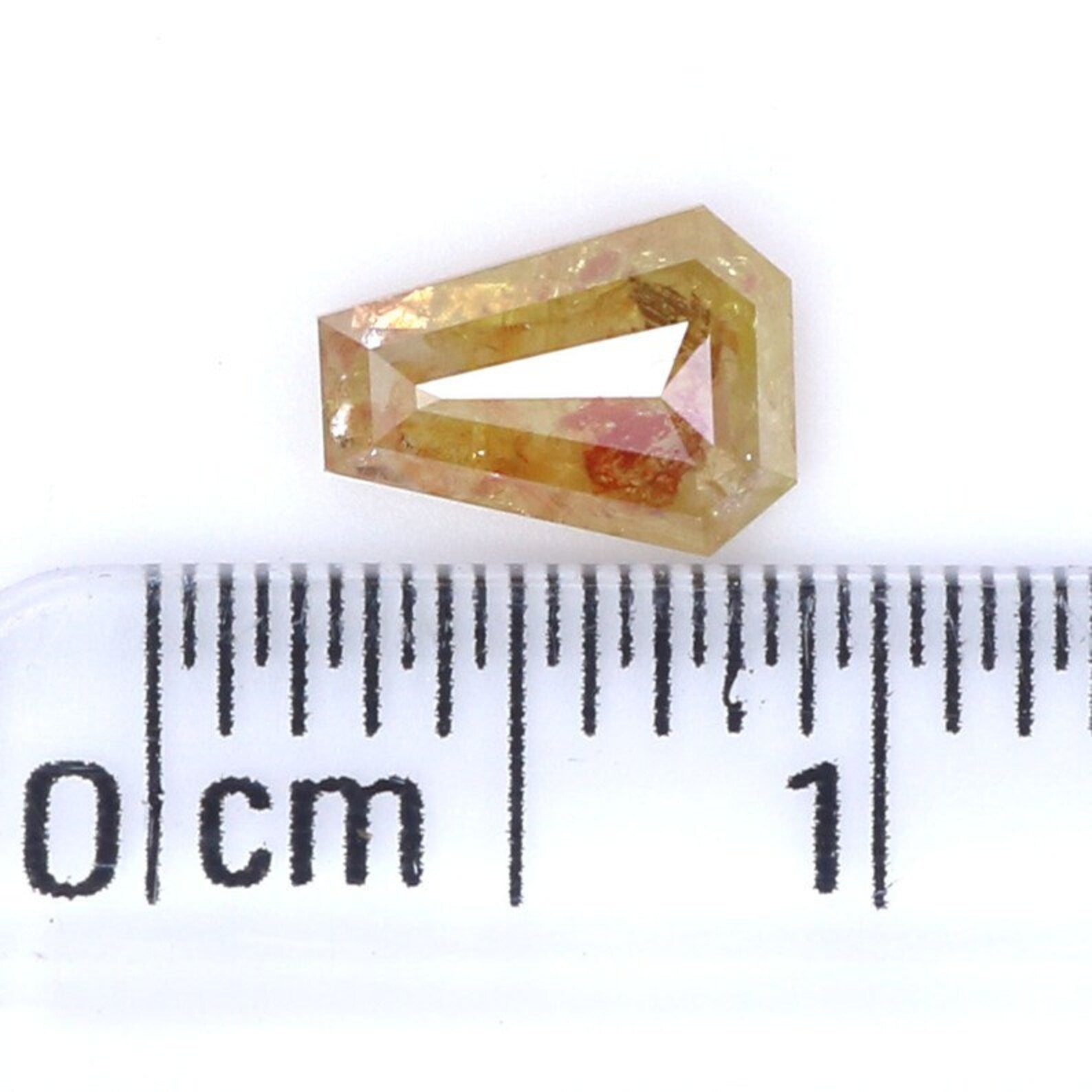 0.66 CT Natural Loose Coffin Diamond Yellow Color Coffin Cut Diamond 6.55 MM Natural Diamond Yellow Color Coffin Rose Cut Diamond QN1988