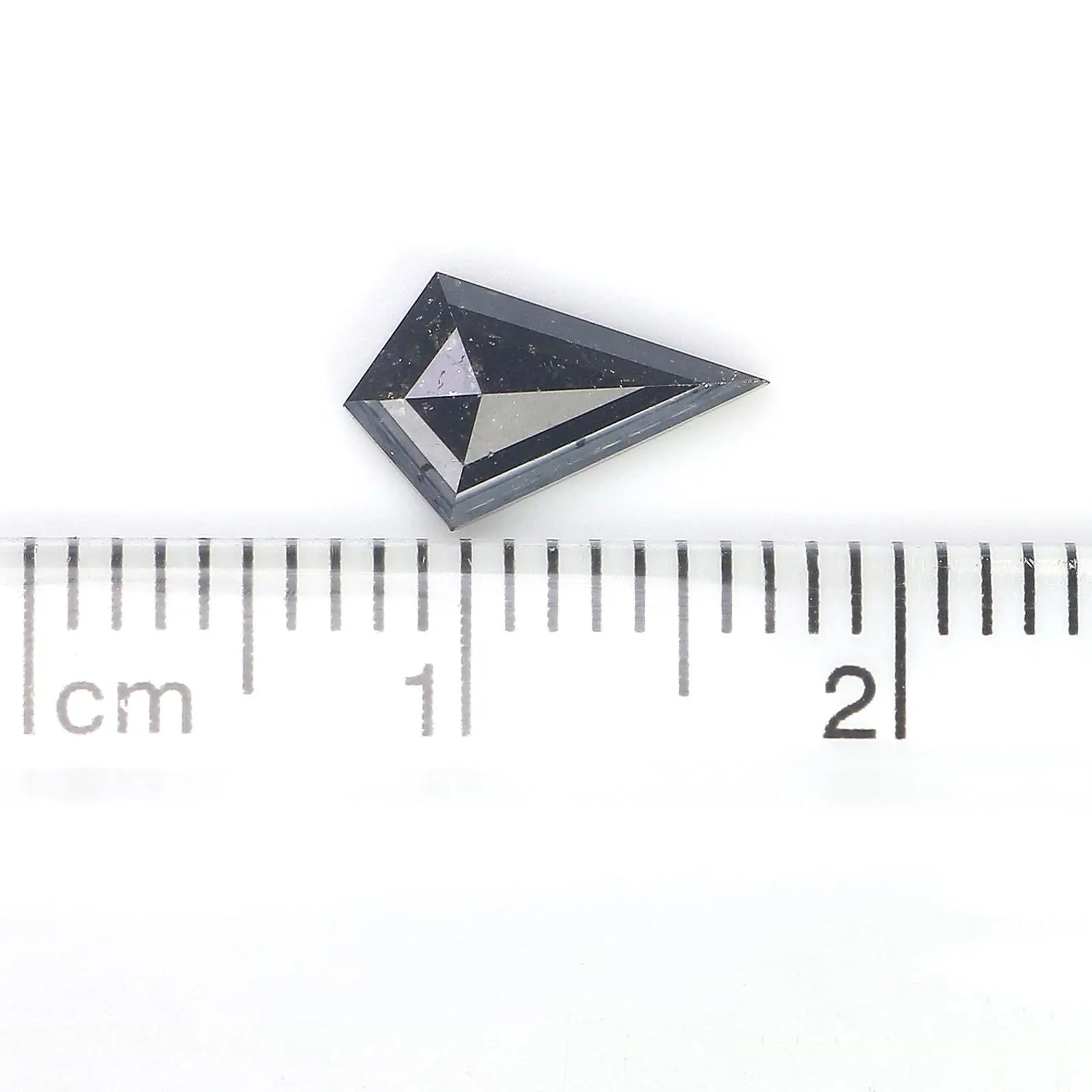 0.92 CT Natural Loose Kite Shape Diamond Salt And Pepper Kite Diamond 9.85 MM Natural Black Gray Color Diamond Kite Rose Cut Diamond N2592