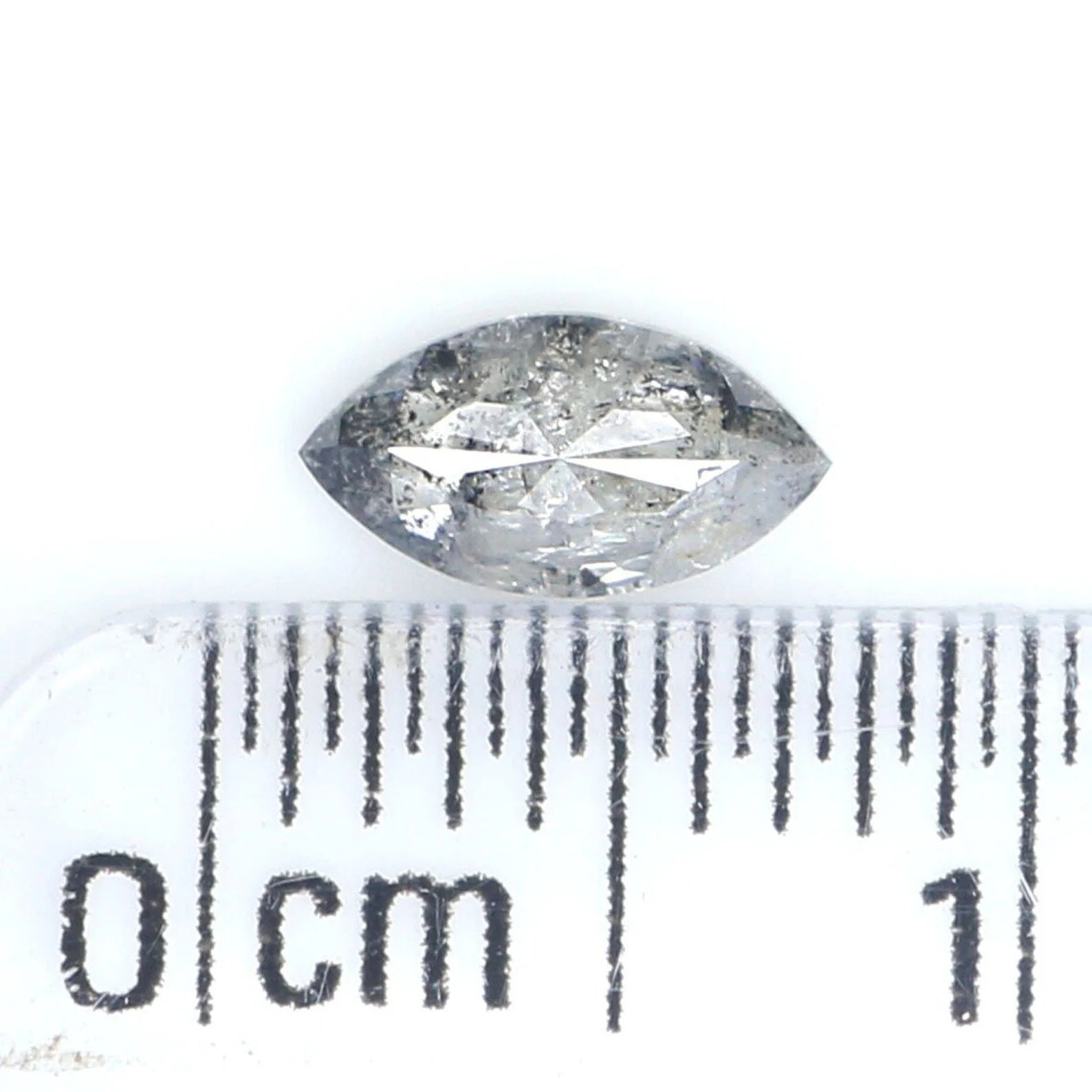 0.34 CT Natural Loose Marquise Cut Diamond Salt And Pepper Marquise Diamond 6.50 MM Black Grey Color Marquise Shape Rose Cut Diamond NQ9534