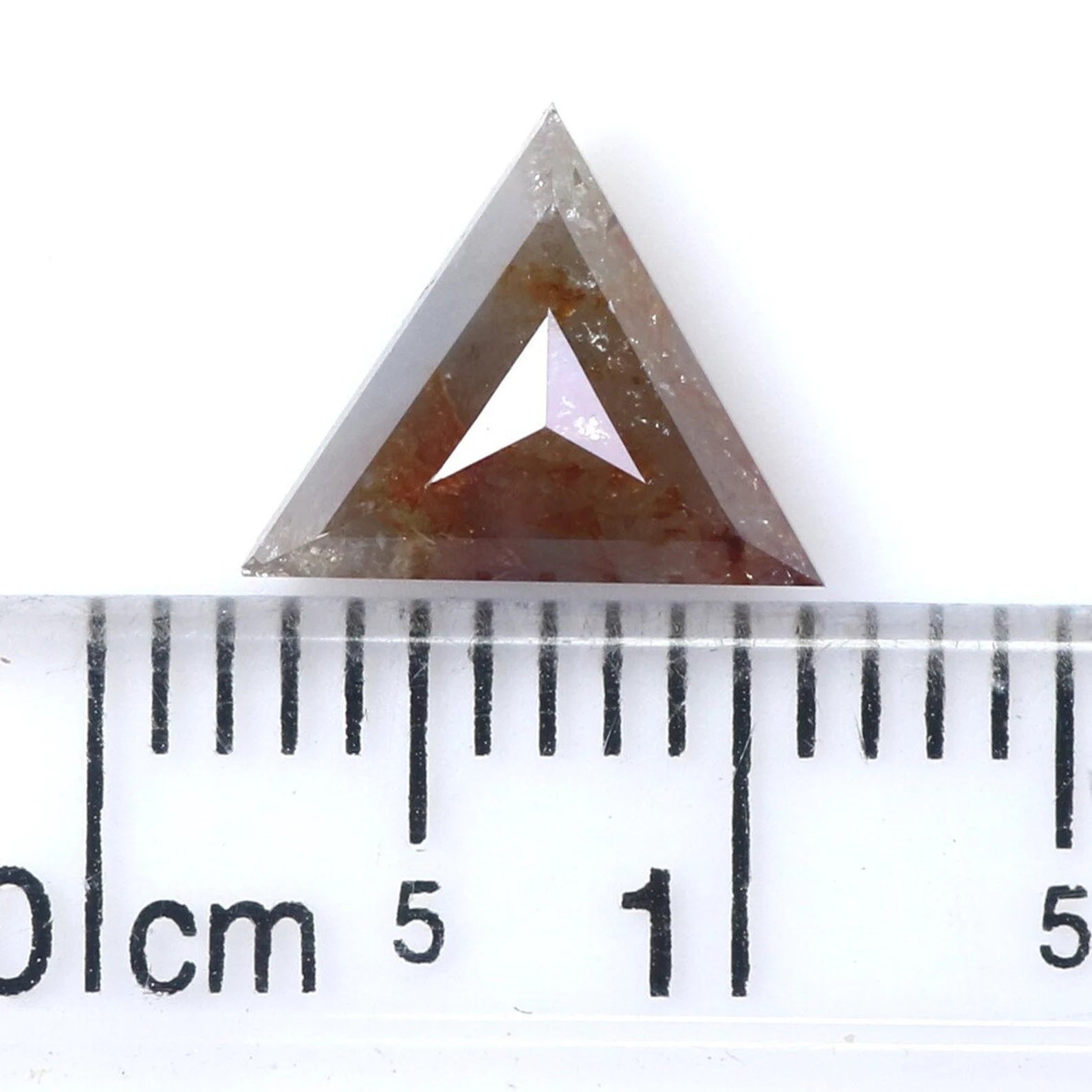 1.36 CT Natural Loose Triangle Cut Diamond Grey Brown Color Triangle Cut Diamond 7.45 MM Natural Grey Brown Triangle Rose Cut Diamond NQ746