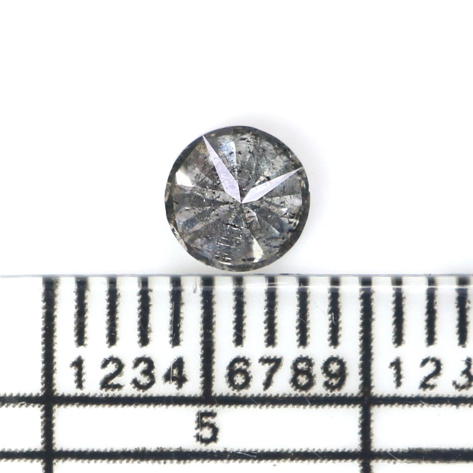 0.45 CT Natural Loose Round Shape Diamond Salt And Pepper Round Diamond 4.60 MM Natural Black Grey Color Round Brilliant Cut Diamond NQ2175