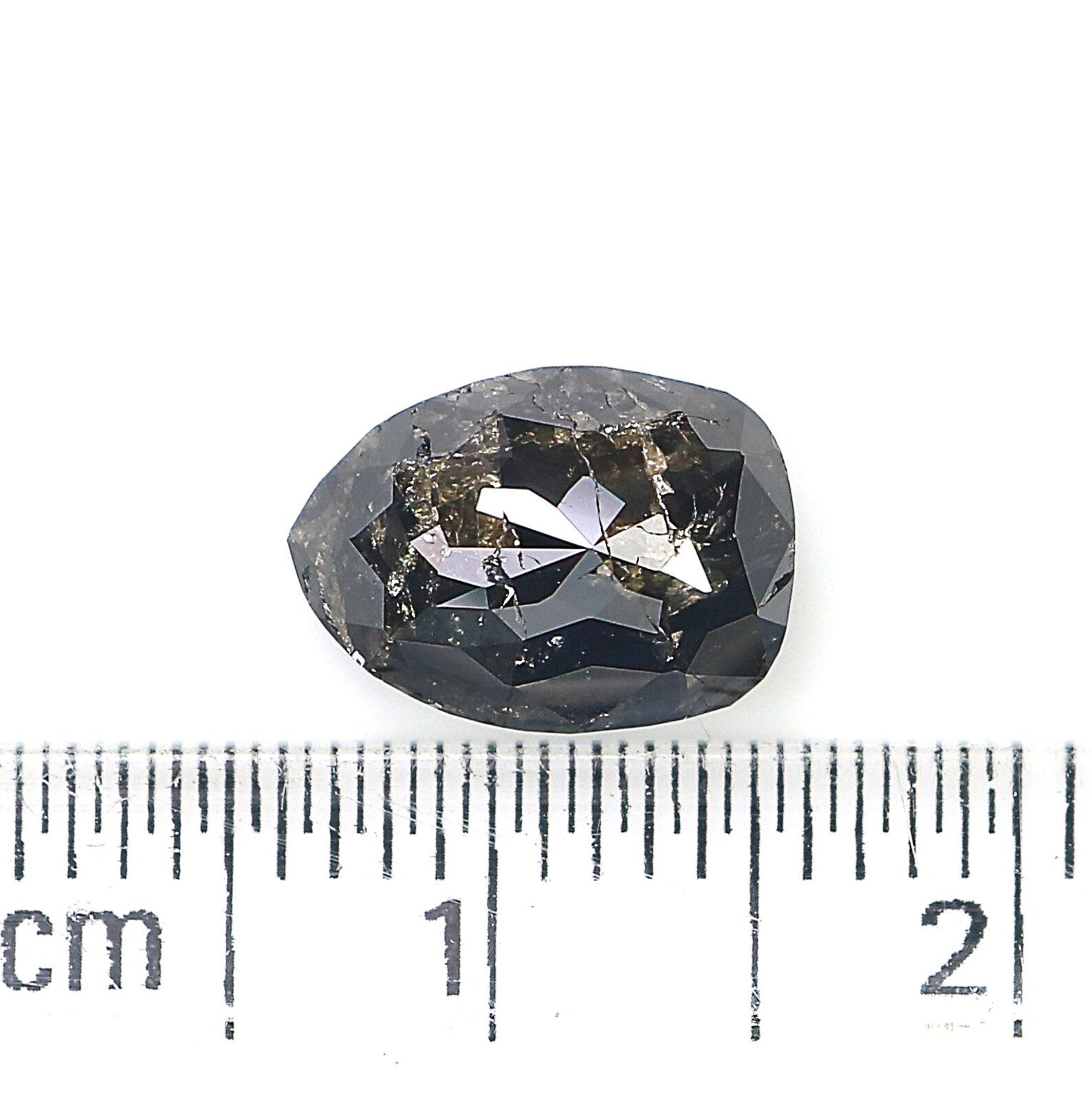 2.69 CT Natural Loose Pear Shape Diamond Black Color Pear Cut Diamond 9.60 MM Natural Loose Black Color Pear Brilliant Cut Diamond NQ6513