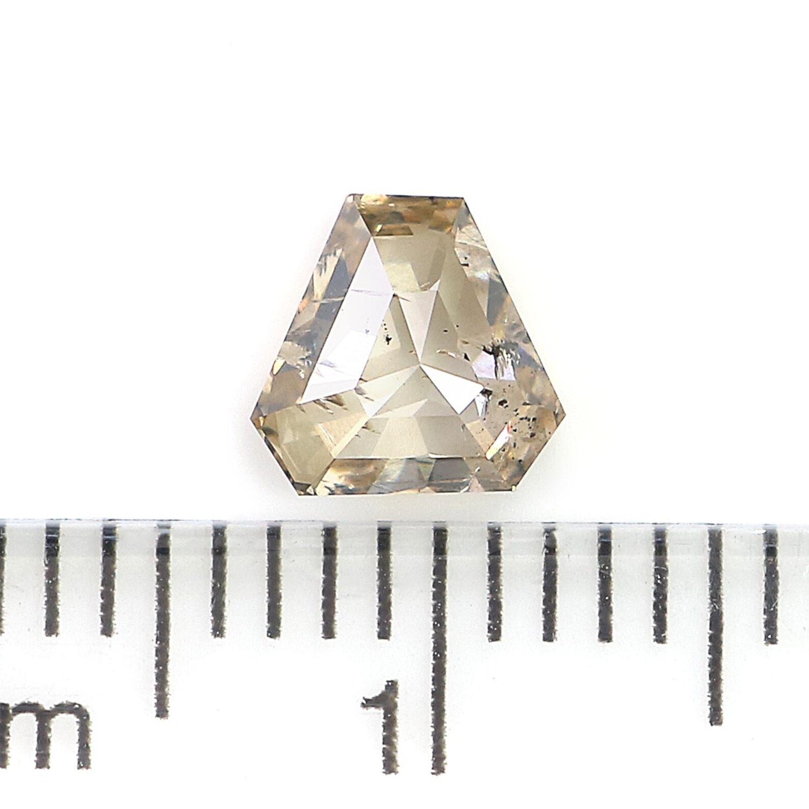 0.65 Ct Natural Loose Triangle Shape Diamond Brown Color Triangle Cut Diamond 5.45 MM Natural Loose Brown Triangle Rose Cut Diamond NQ326
