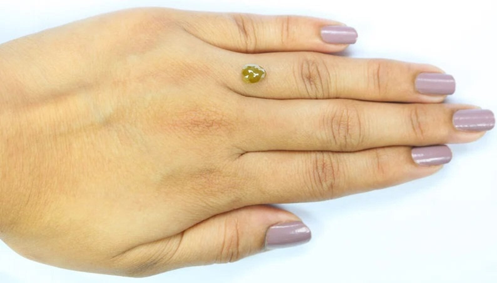 1.38 Ct Natural Loose Pear Shape Diamond Yellow Color Pear Cut Diamond 7.45 MM Natural Diamond Yellow Color Pear Rose Cut Diamond NQ9350