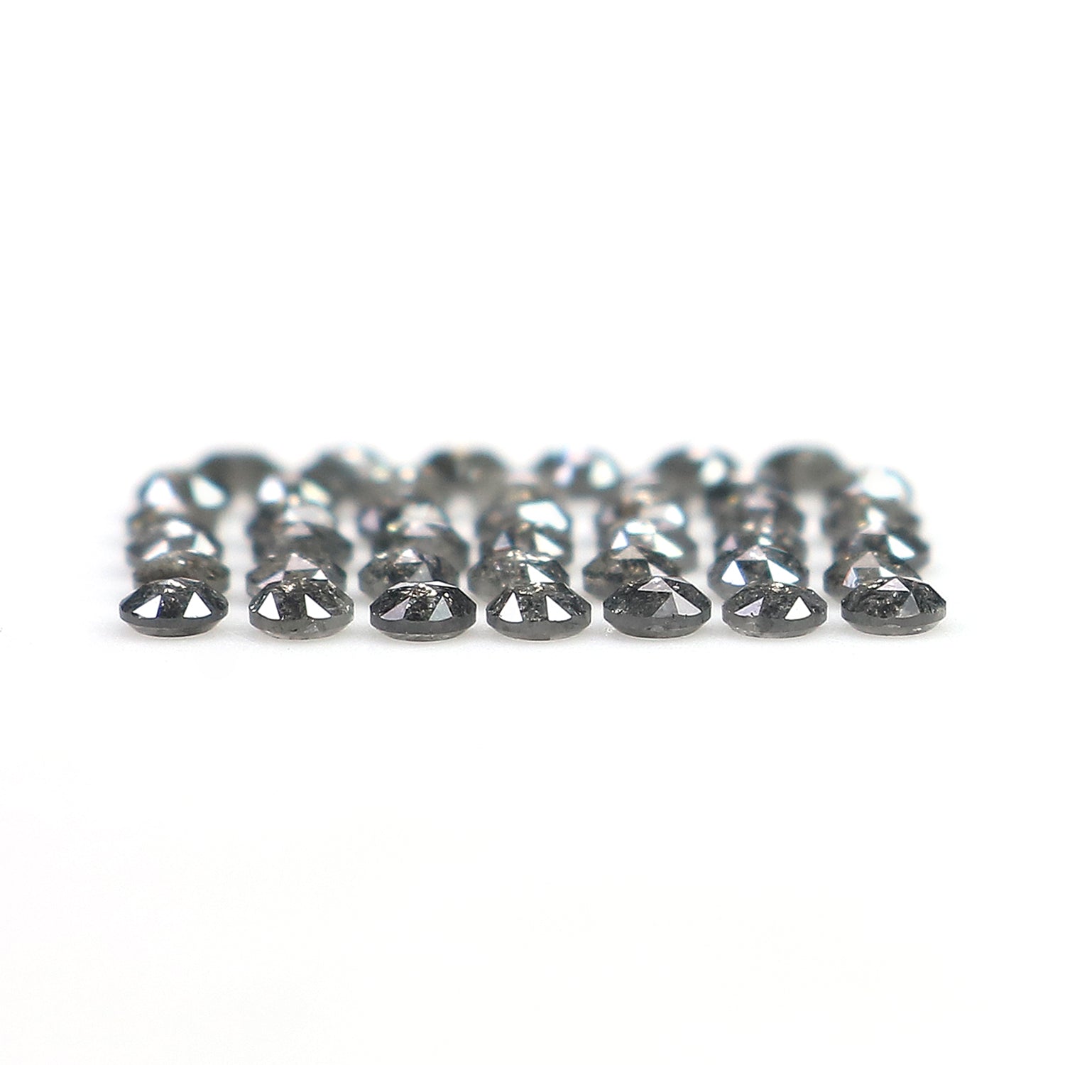 1.26 Ct Natural Loose Round Cut Diamond Salt And Pepper Diamond 1.80 MM Natural Loose Diamond Black Grey Color Round Rose Cut Diamond LQ1418