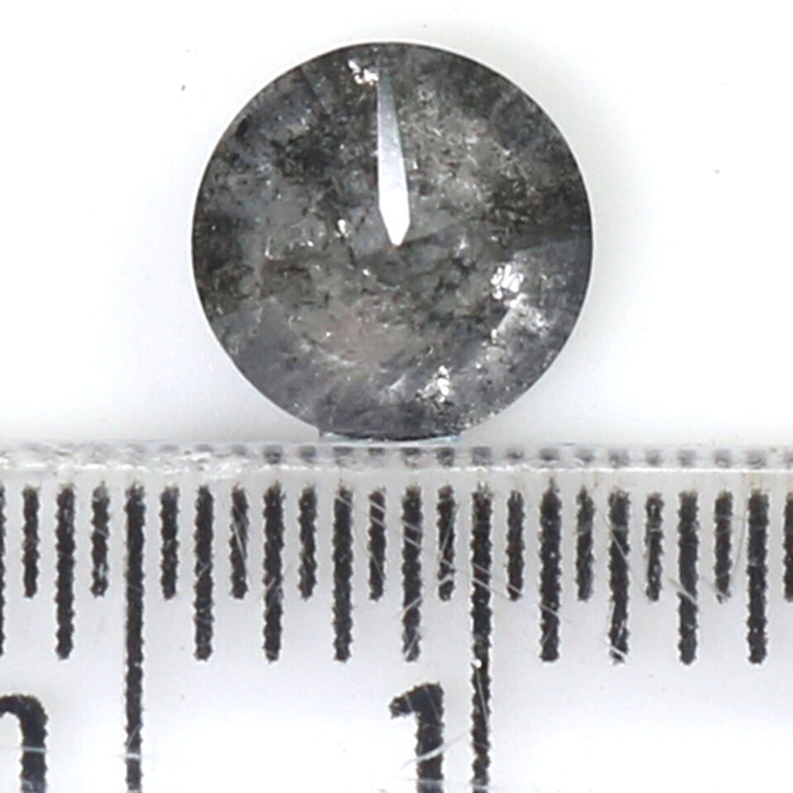 0.93 Ct Natural Loose Round Brilliant Cut Diamond Salt And Pepper Round Diamond 5.80 MM Natural Black Grey Color Round Shape Diamond NQ9357