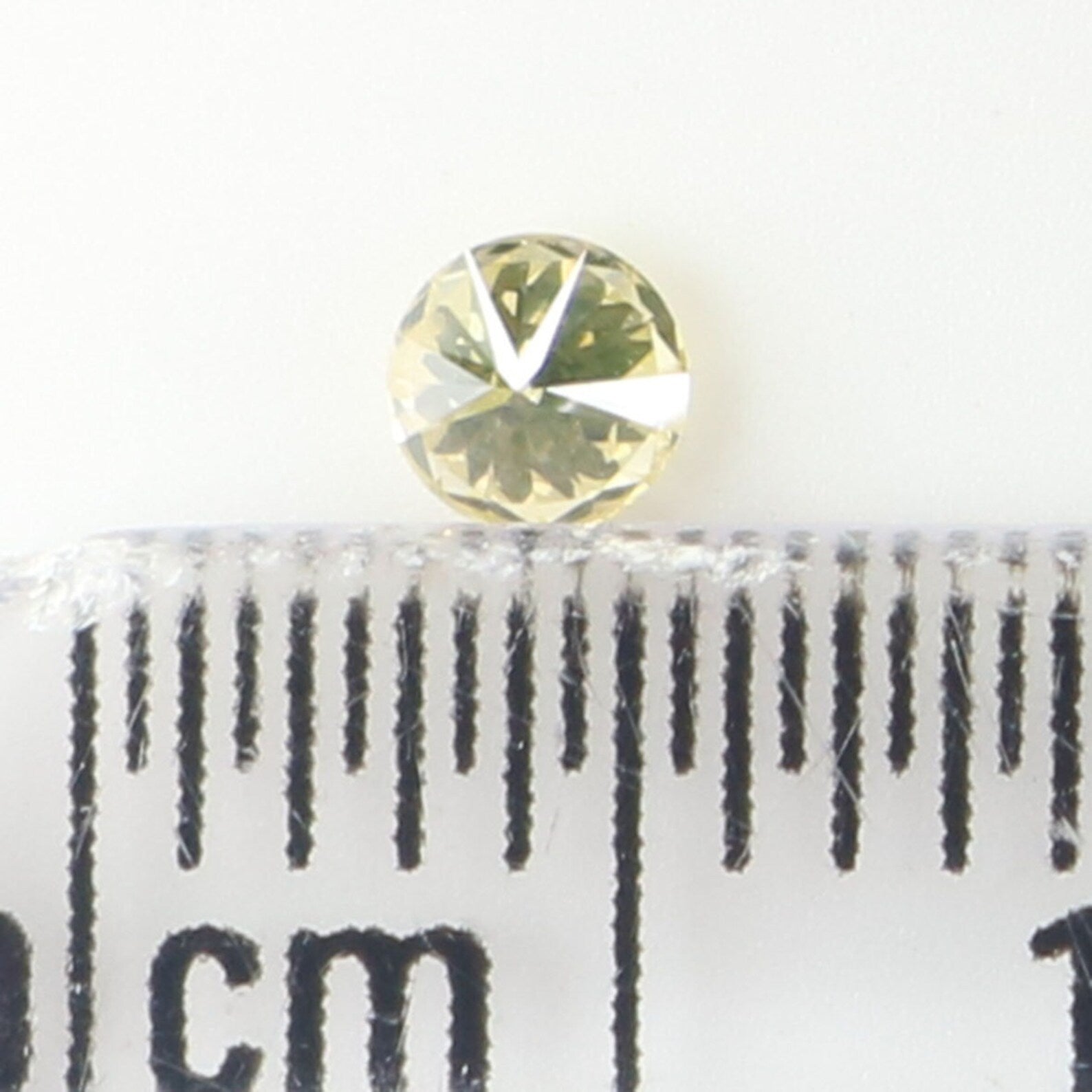 0.09 Ct Natural Loose Diamond, Light Yellow Diamond, Round Diamond, Round Brilliant Cut Diamond, Sparkling Diamond, Rustic Diamond N6476