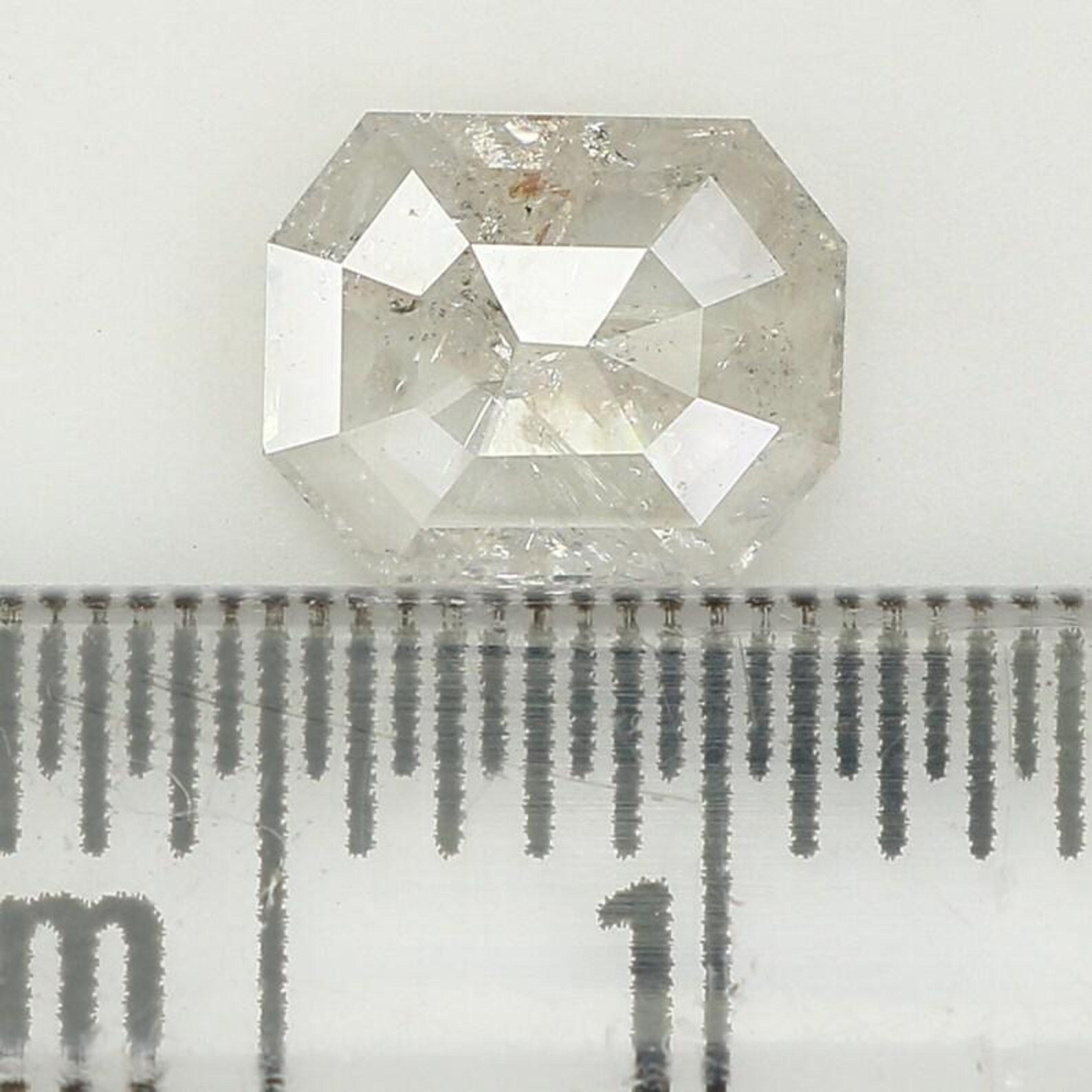 0.67 Ct Natural Loose Emerald Shape Diamond Grey Color Emerald Cut Diamond 6.60 MM Natural Loose Grey Color Emerald Rose Cut Diamond NQ1500