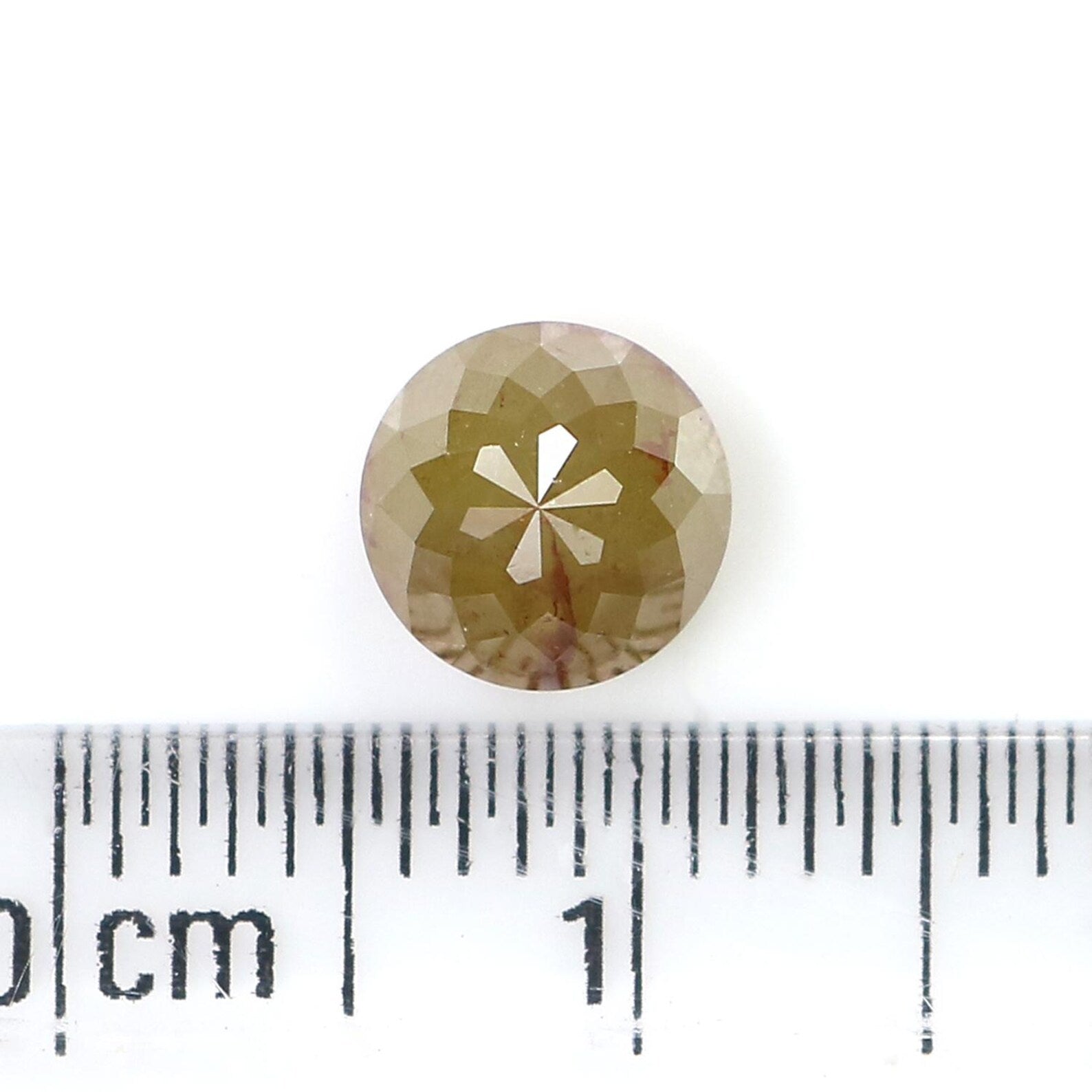 1.54 CT Natural Loose Round Shape Diamond Yellow Color Round Cut Diamond 6.40 MM Natural Loose Green Color Round Rose Cut Diamond NQ7179