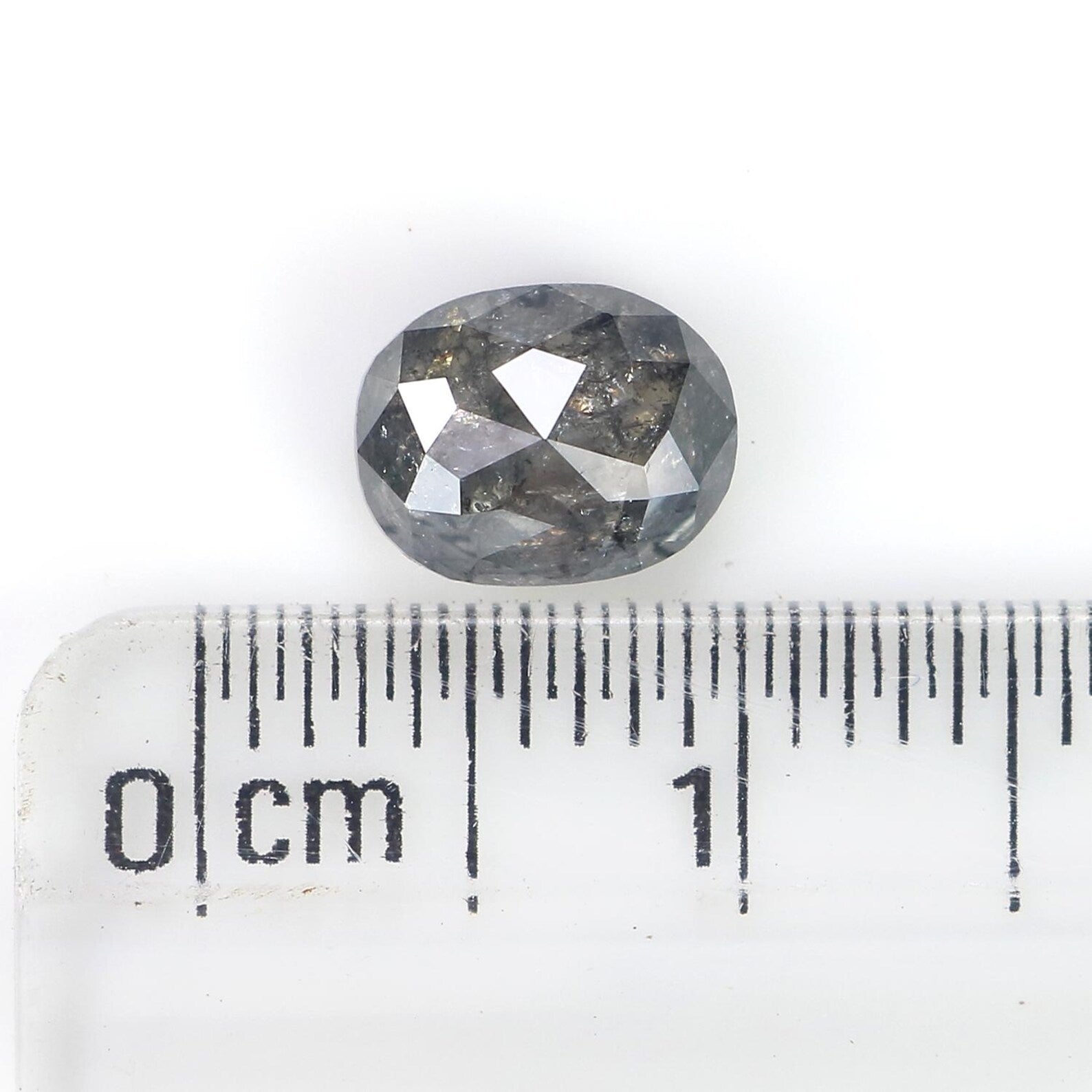 1.26 CT Natural Loose Oval Shape Diamond Grey Color Oval Shape Diamond 7.00 MM Natural Loose Diamond Grey Oval Shape Rose Cut Diamond QN9570