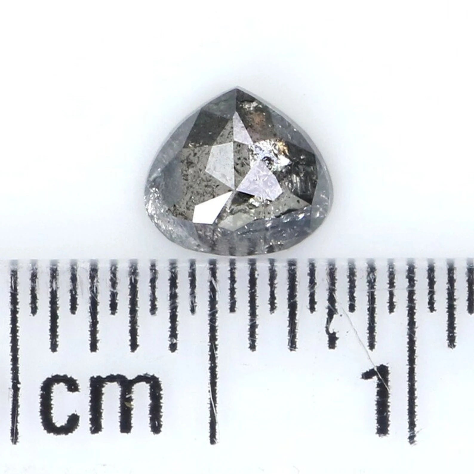 0.33 CT Natural Loose Heart Shape Diamond Salt And Pepper Heart Cut Diamond 4.30 MM Natural Loose Diamond Heart Cut Rose Cut Diamond NQ2049