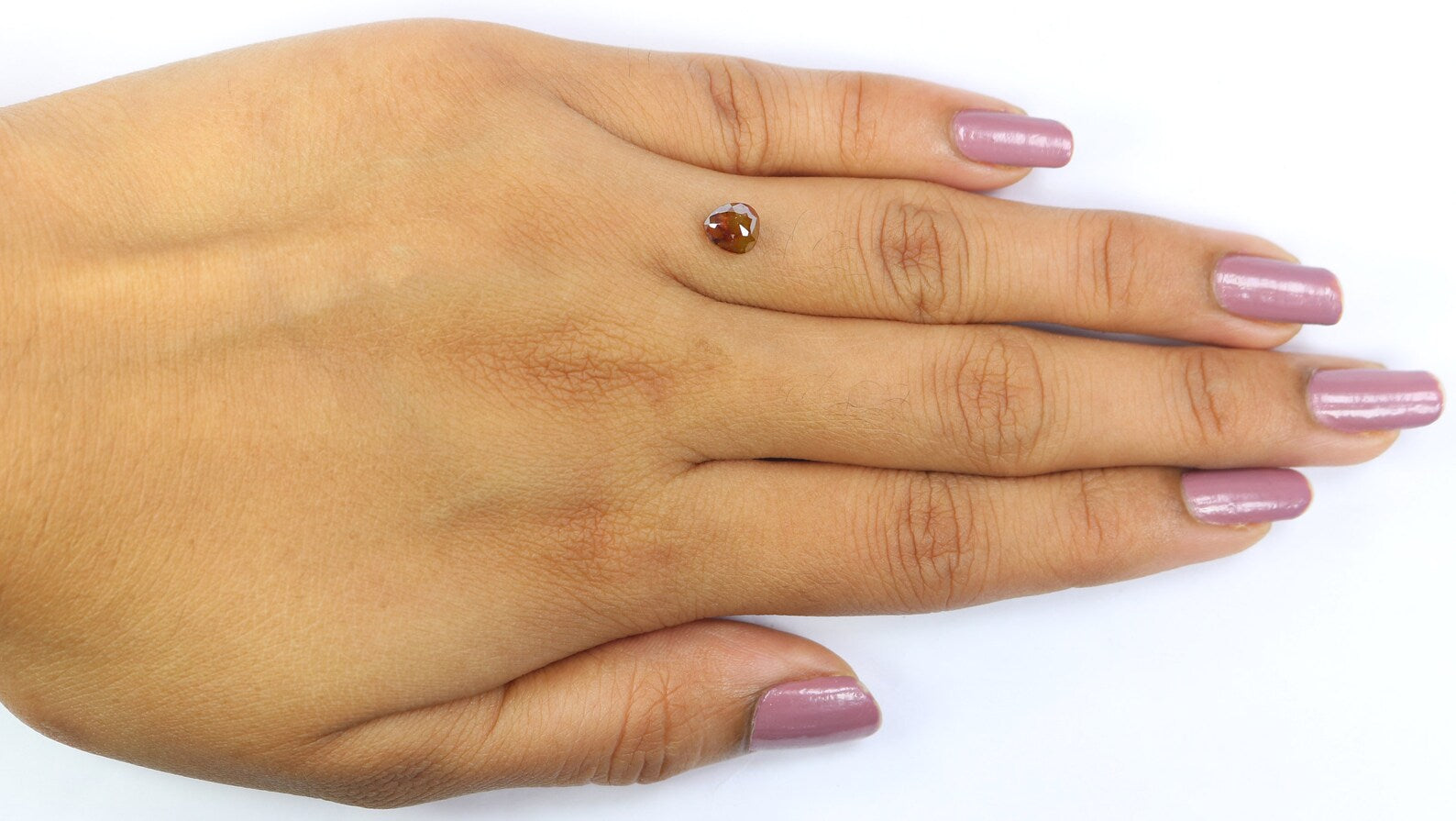 0.95 CT Natural Loose Heart Diamond Brown Color Diamond Natural Loose Diamond 5.85 MM Heart Rose Cut Diamond Heart Shape Diamond NQ2384